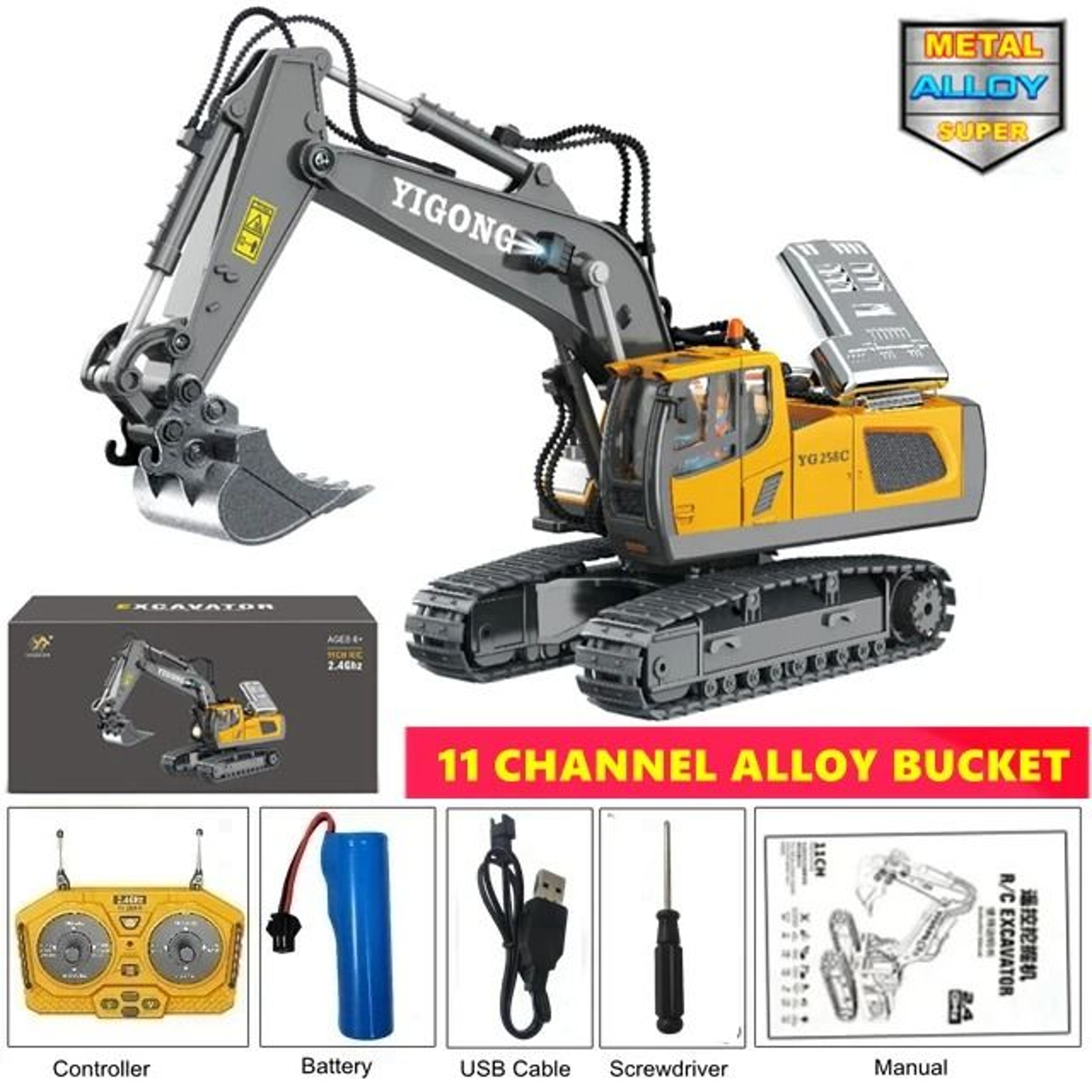 4WD HeavyDuty Remote Control Construction Vehicle 12
