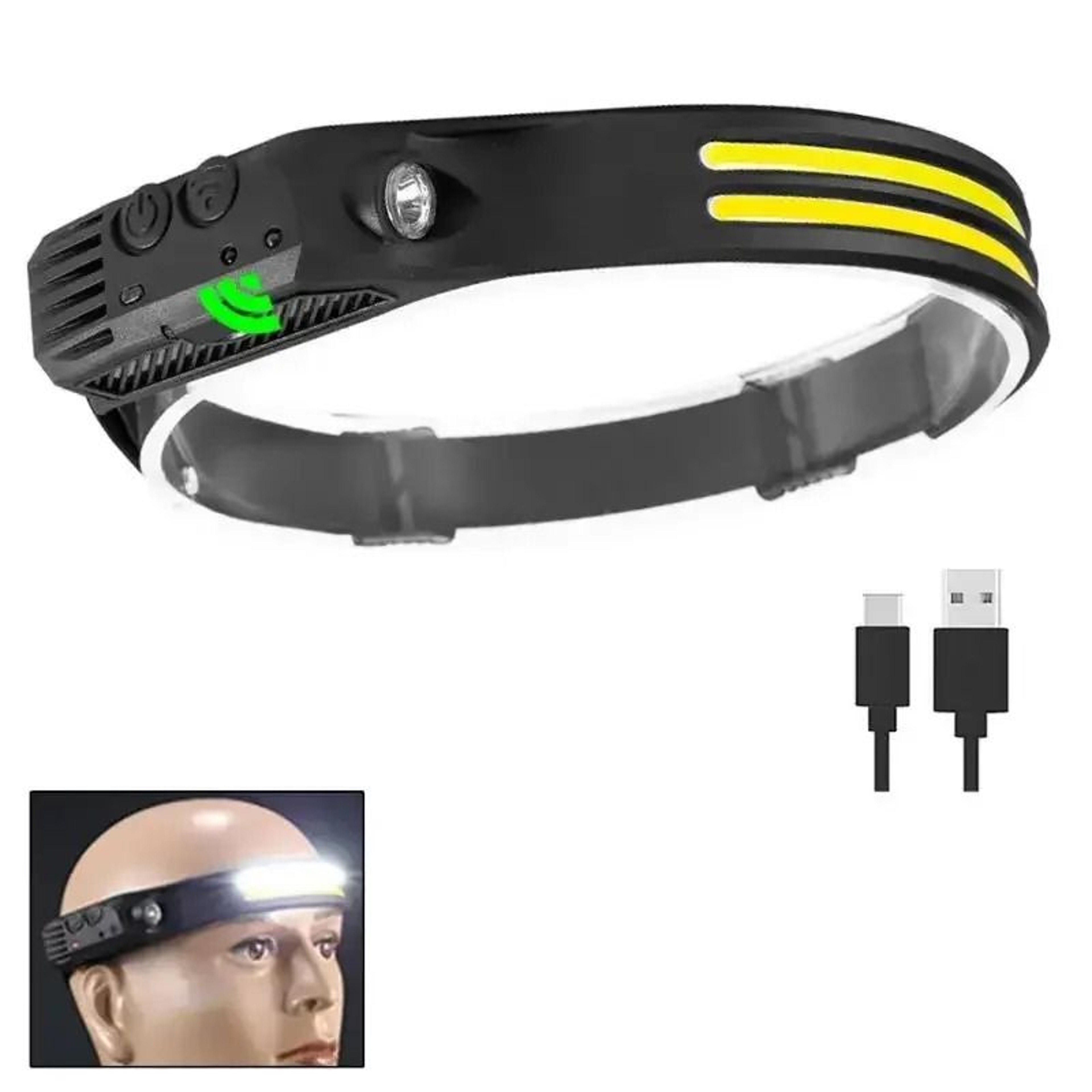 WideBeam COB LED Induction Headlamp 6