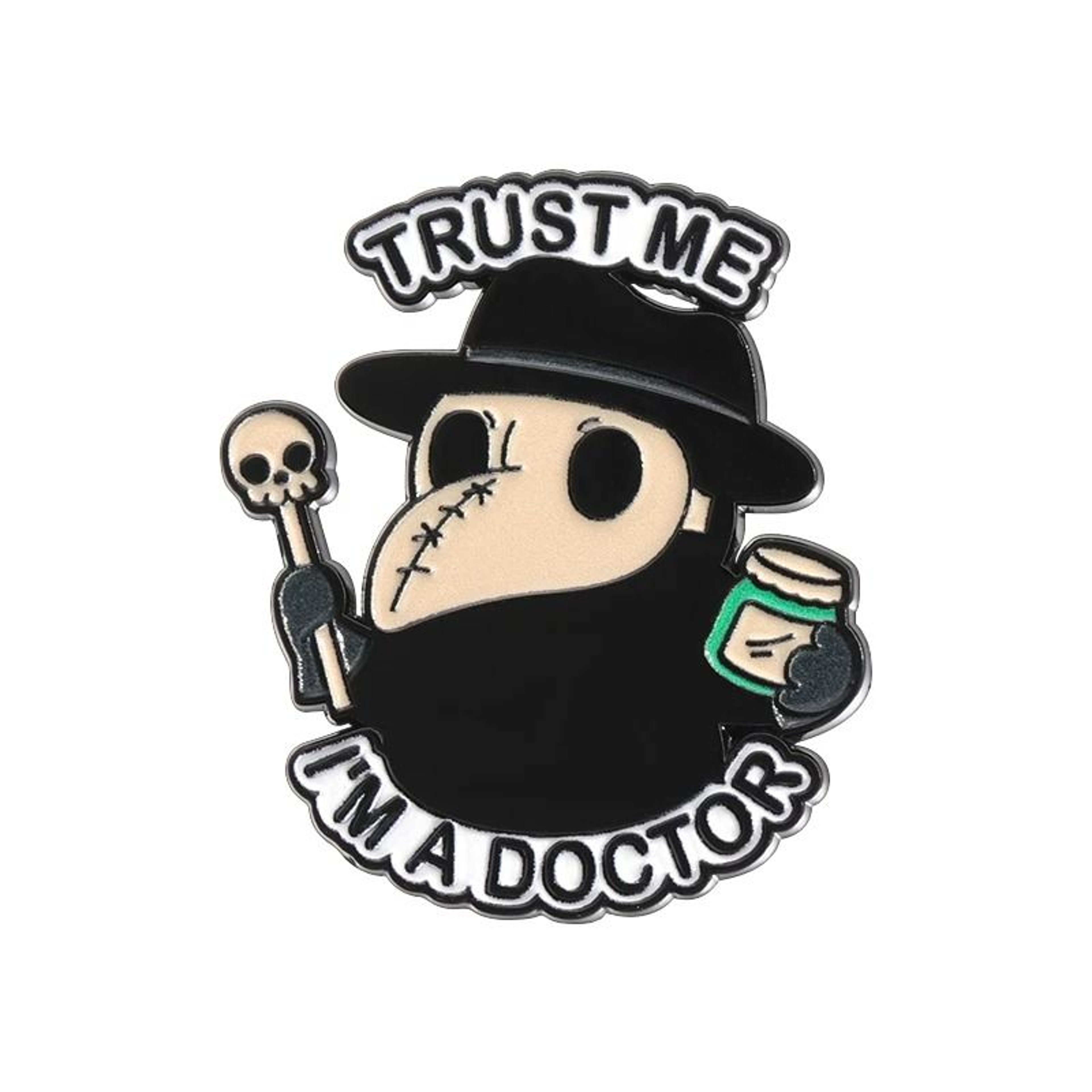 Gothic Plague Doctor Enamel Pin 5