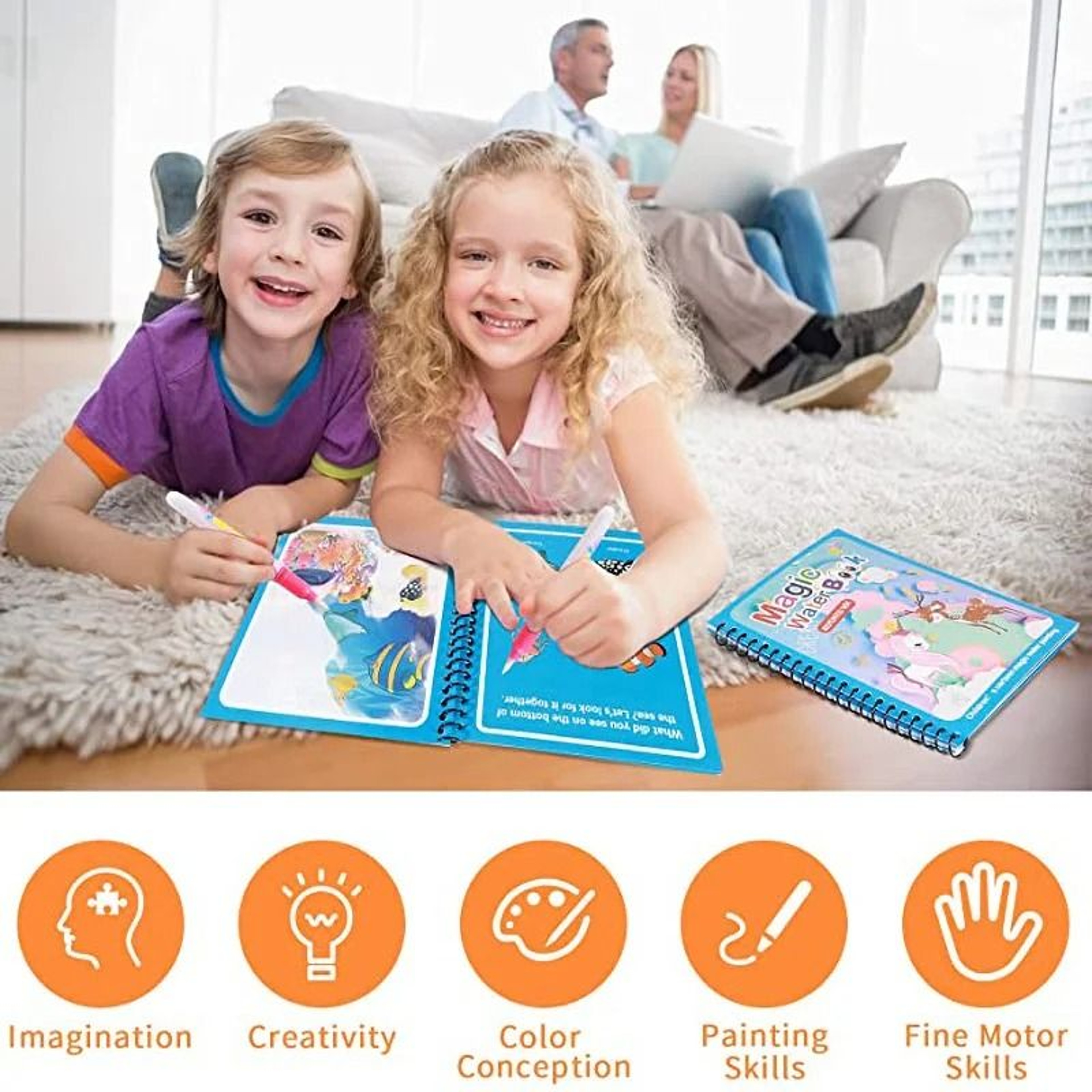 Montessori Reusable Magical Water Drawing Book 6