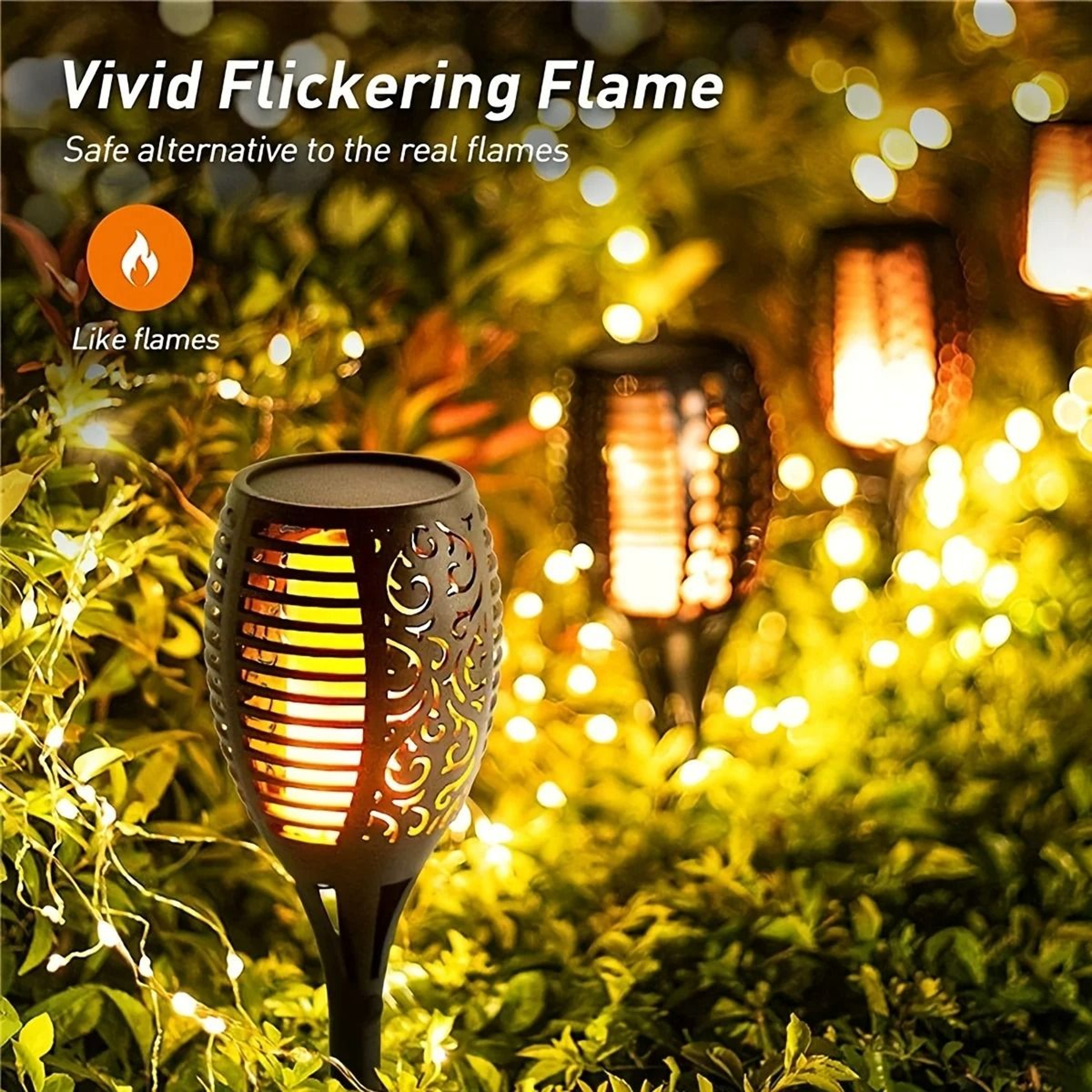 Solar Flickering Flame Torch Light 5