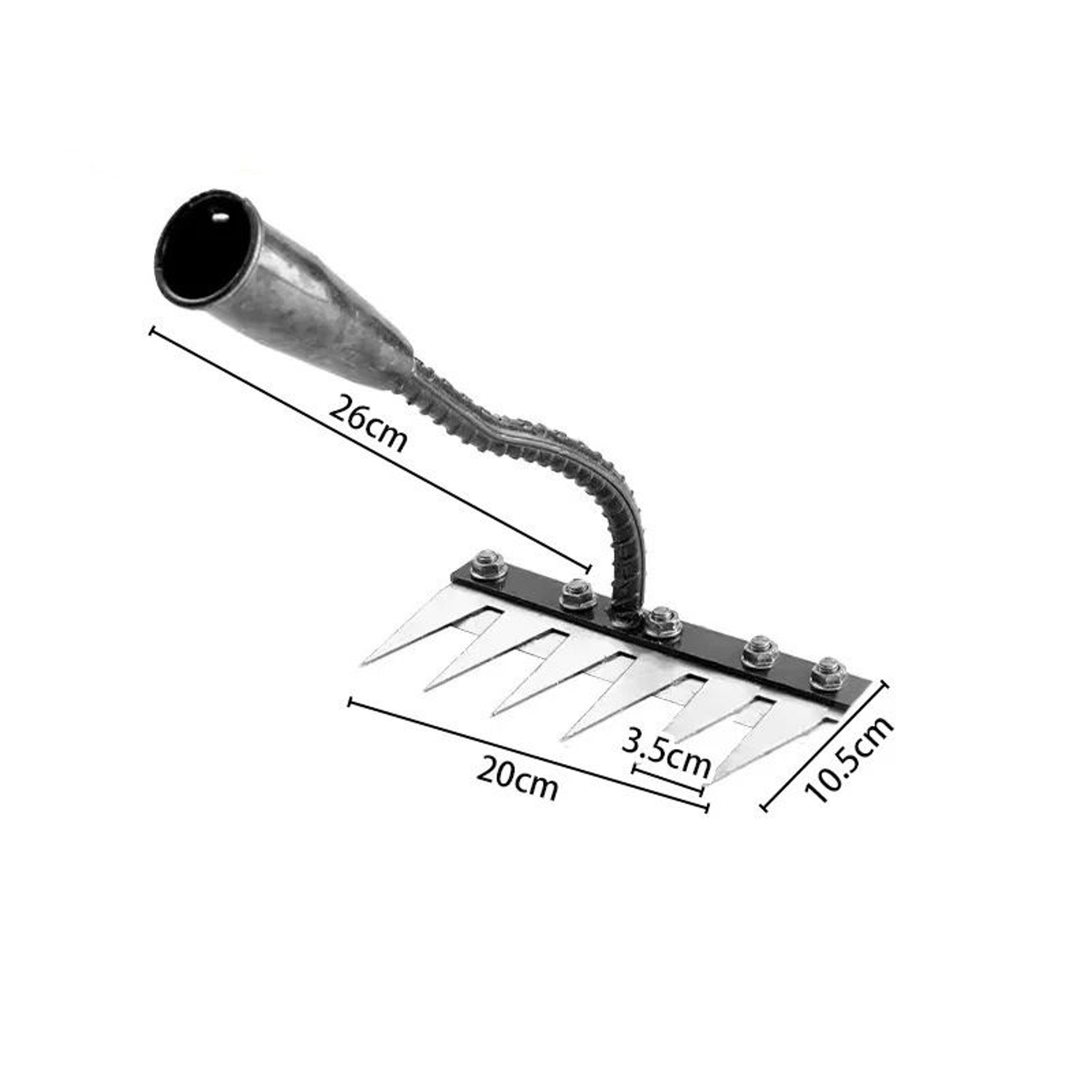 HeavyDuty Carbon Steel Garden Harrow Rake 8