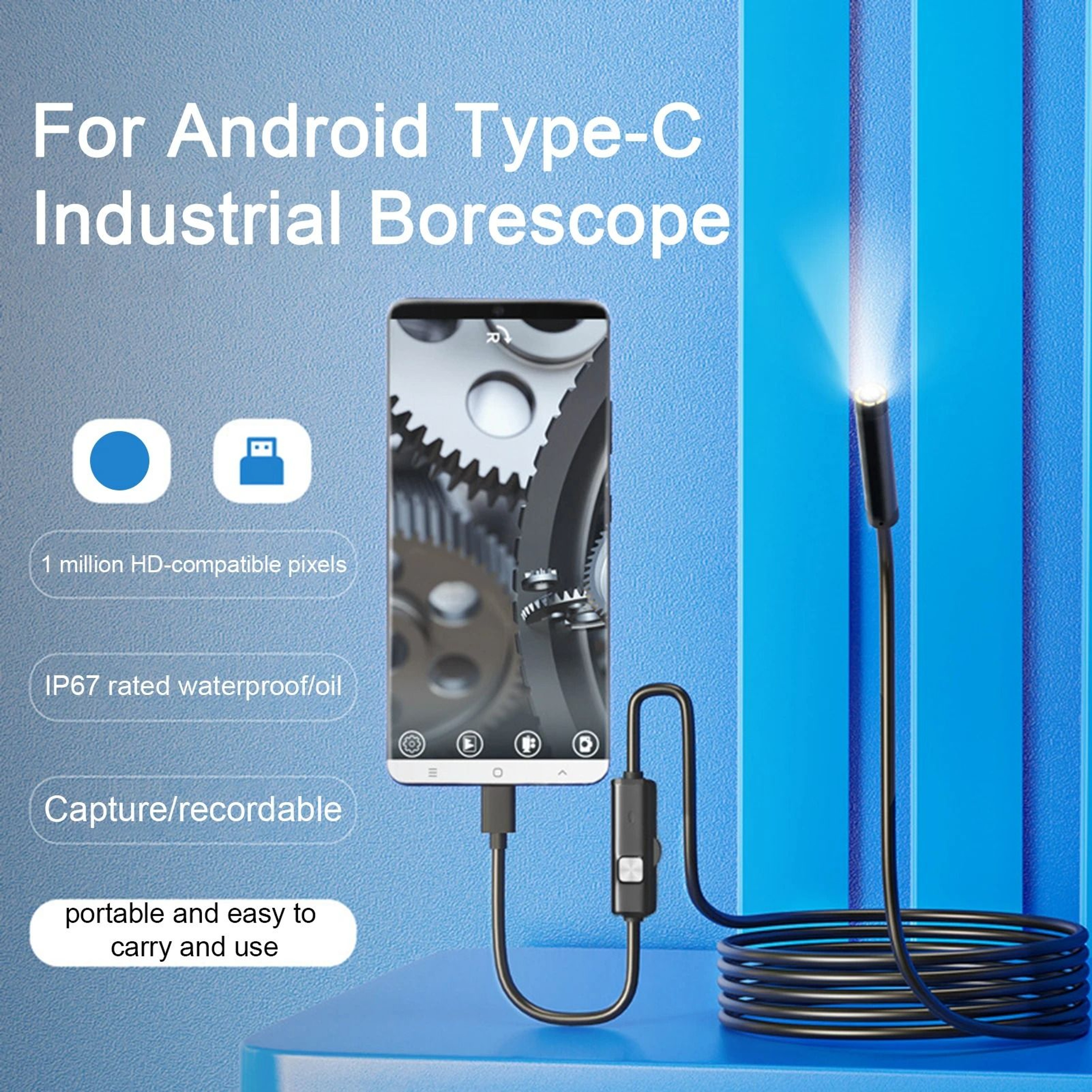 TypeC Industrial Endoscope Camera 0