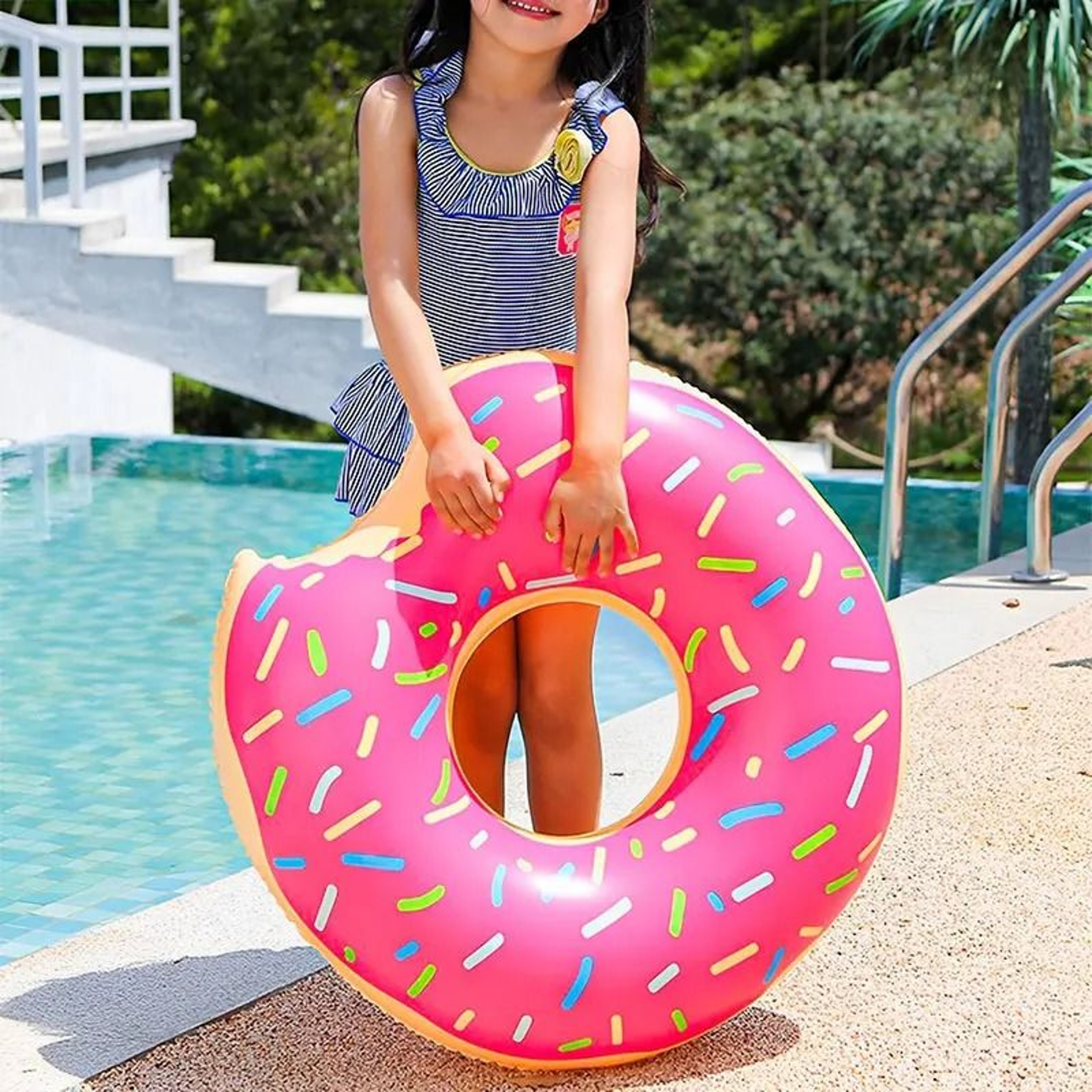 Inflatable Donut Swimming Ring  Pool Float 3
