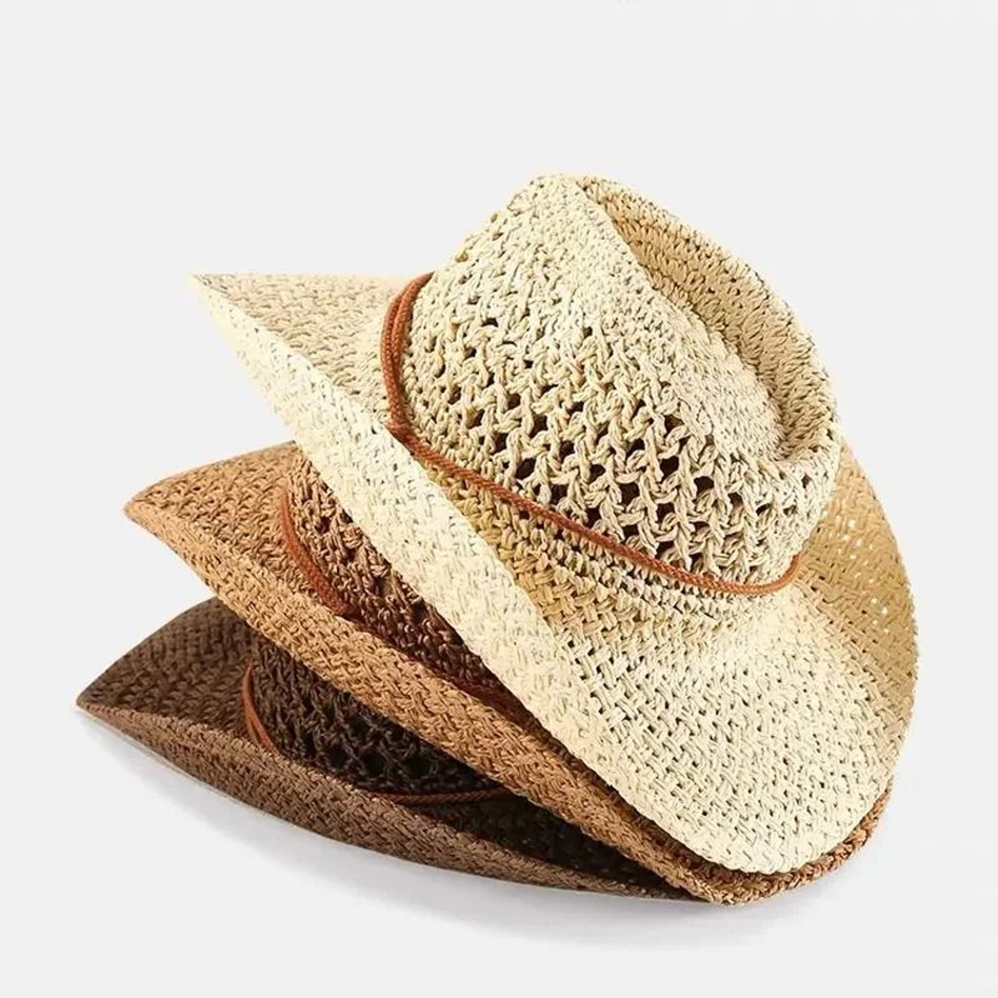 Womens Straw Western Cowboy Hat 0