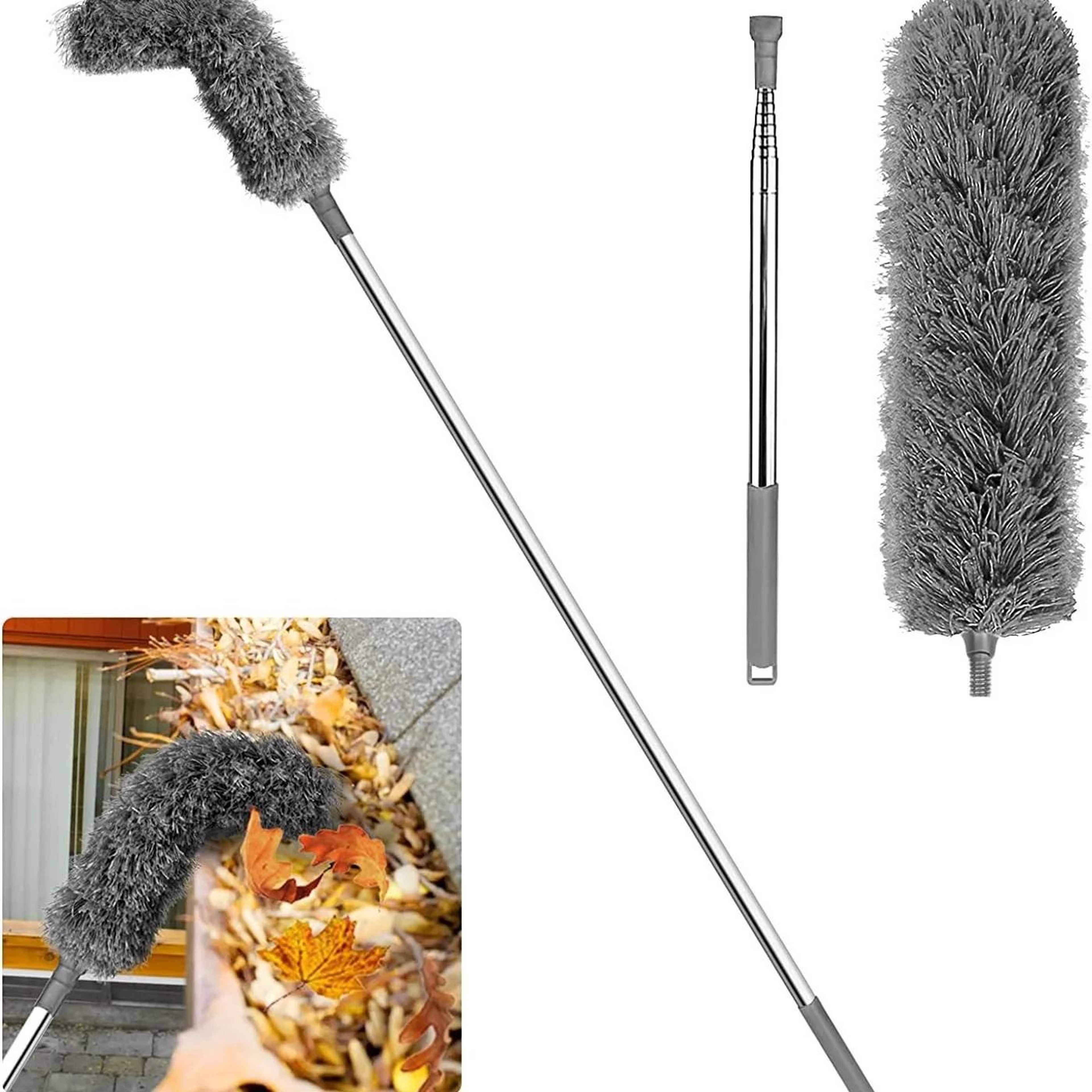 Gutter  Roof Cleaning Brush With Telescopic Rod 1
