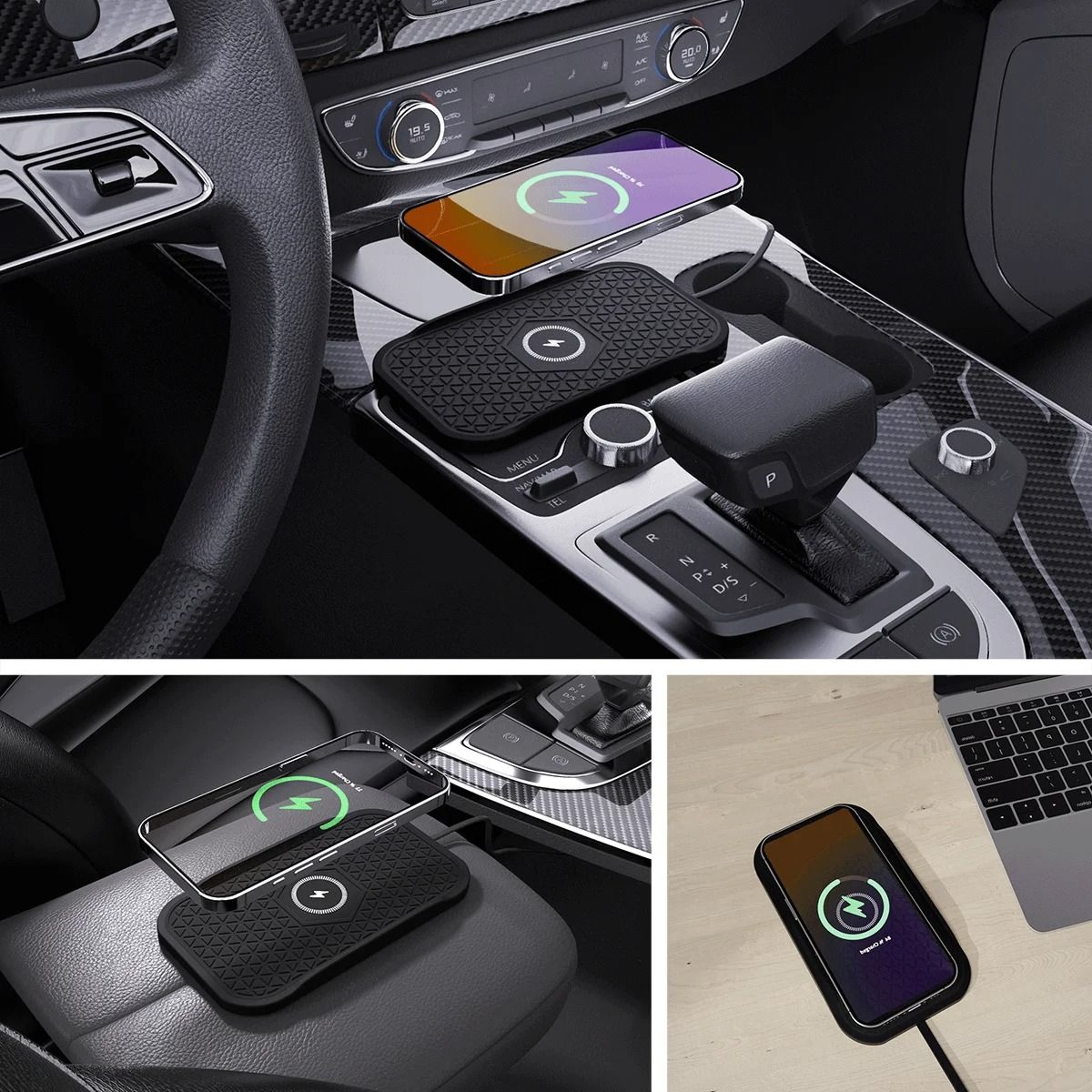 Silicone NonSlip Car Wireless Charging Pad 2
