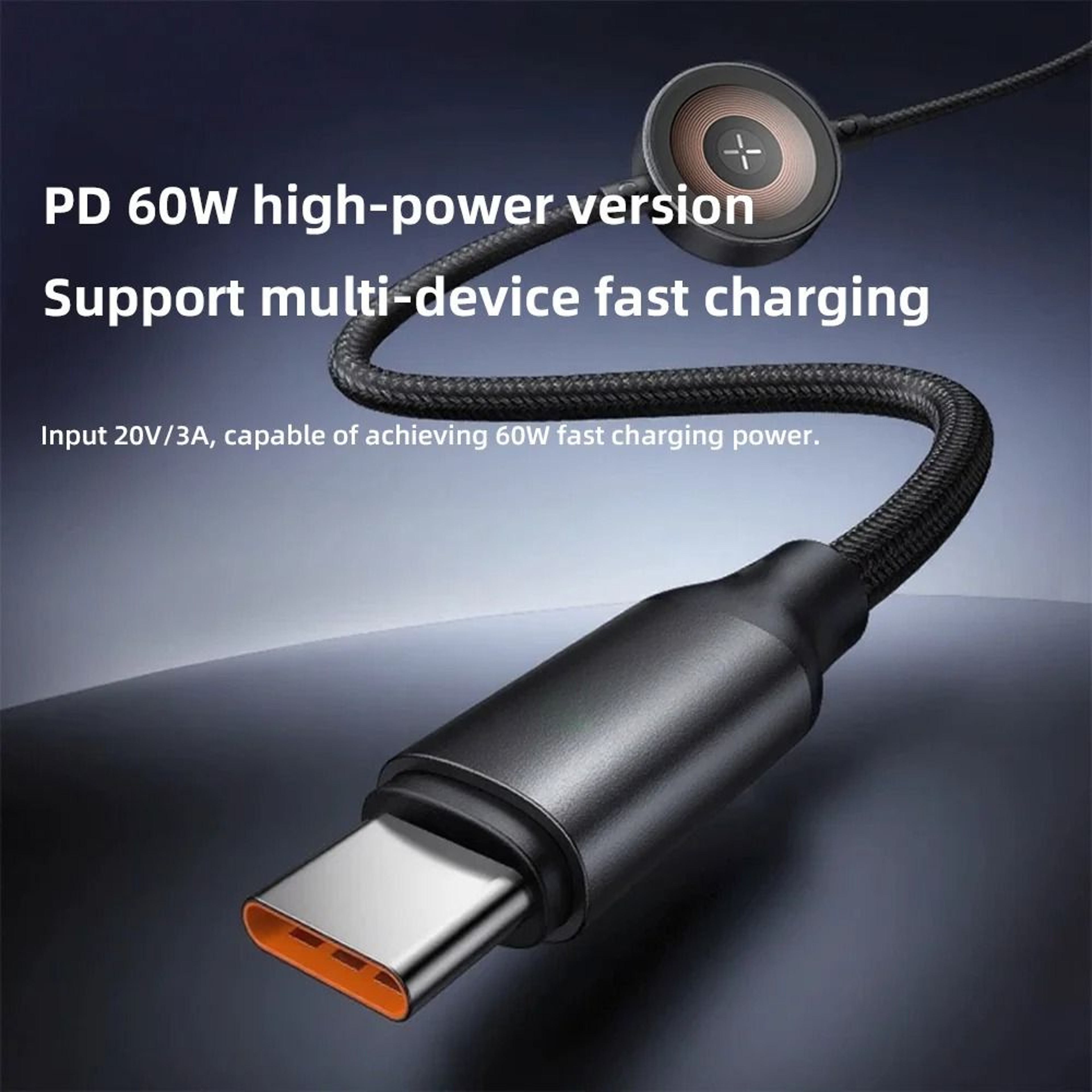 60W 2in1 Fast Charging  Watch Charger Cable 1