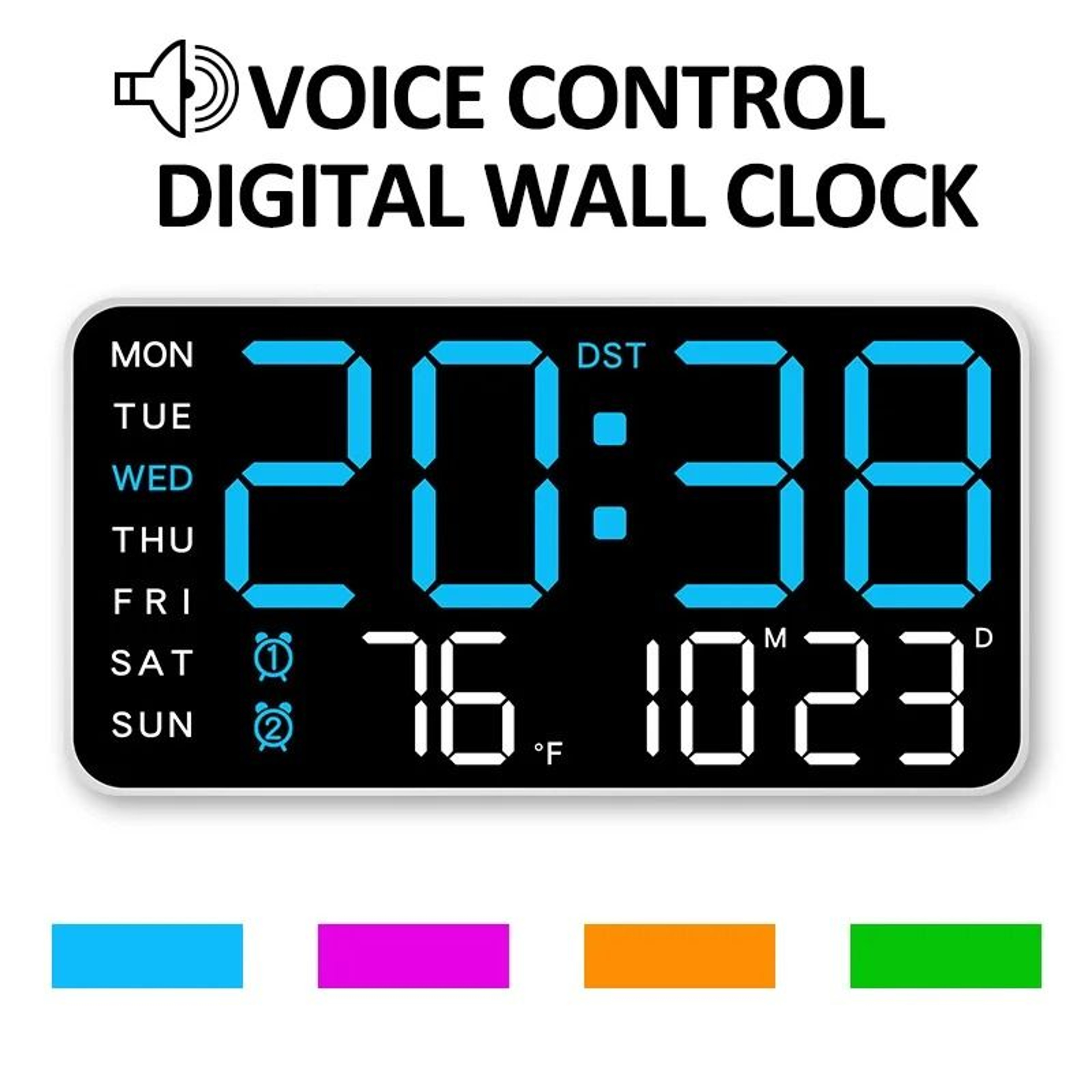 Large Digital LED Wall  Table Clock 1