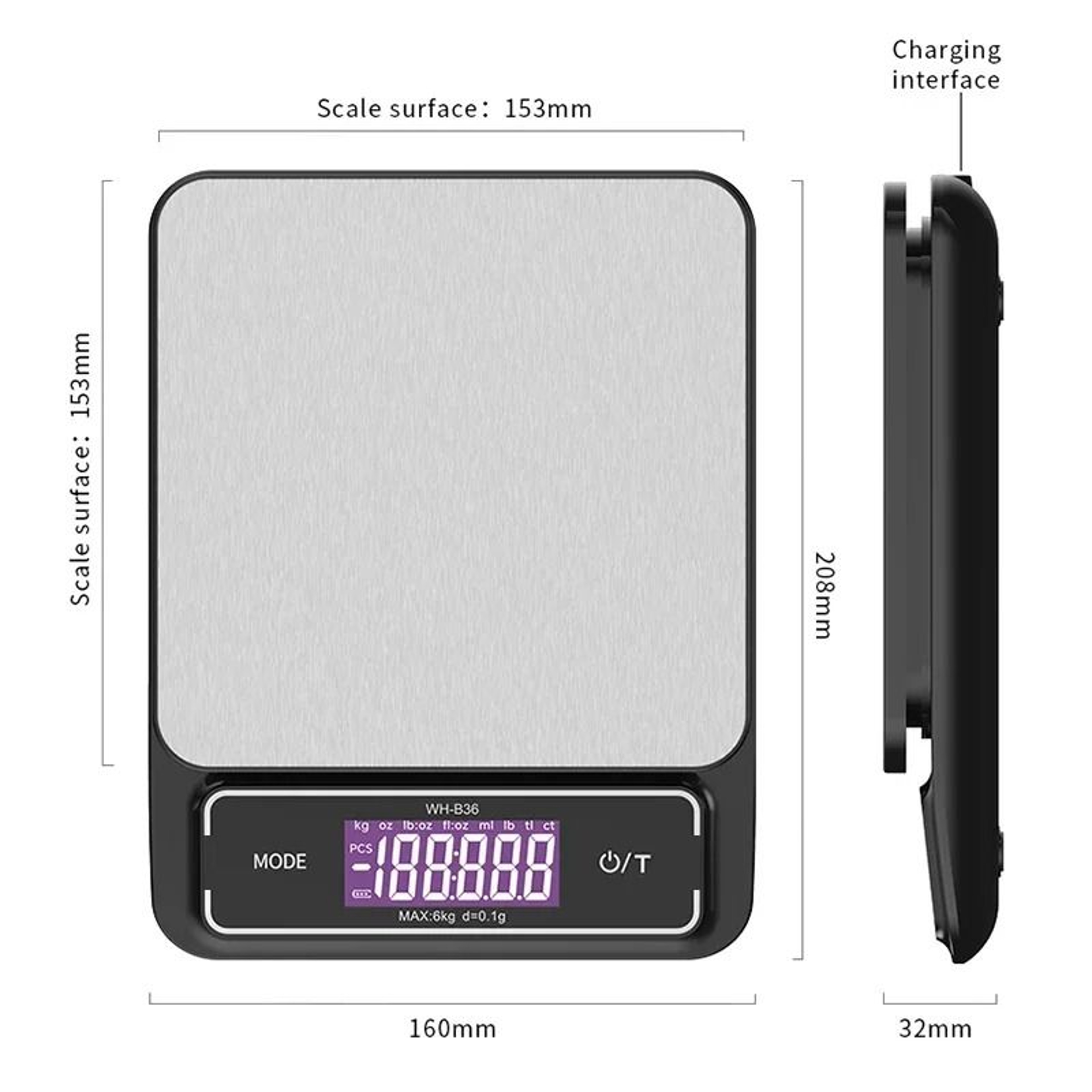 Fully Waterproof HighPrecision Scale 132 Lbs  22 Lbs 6