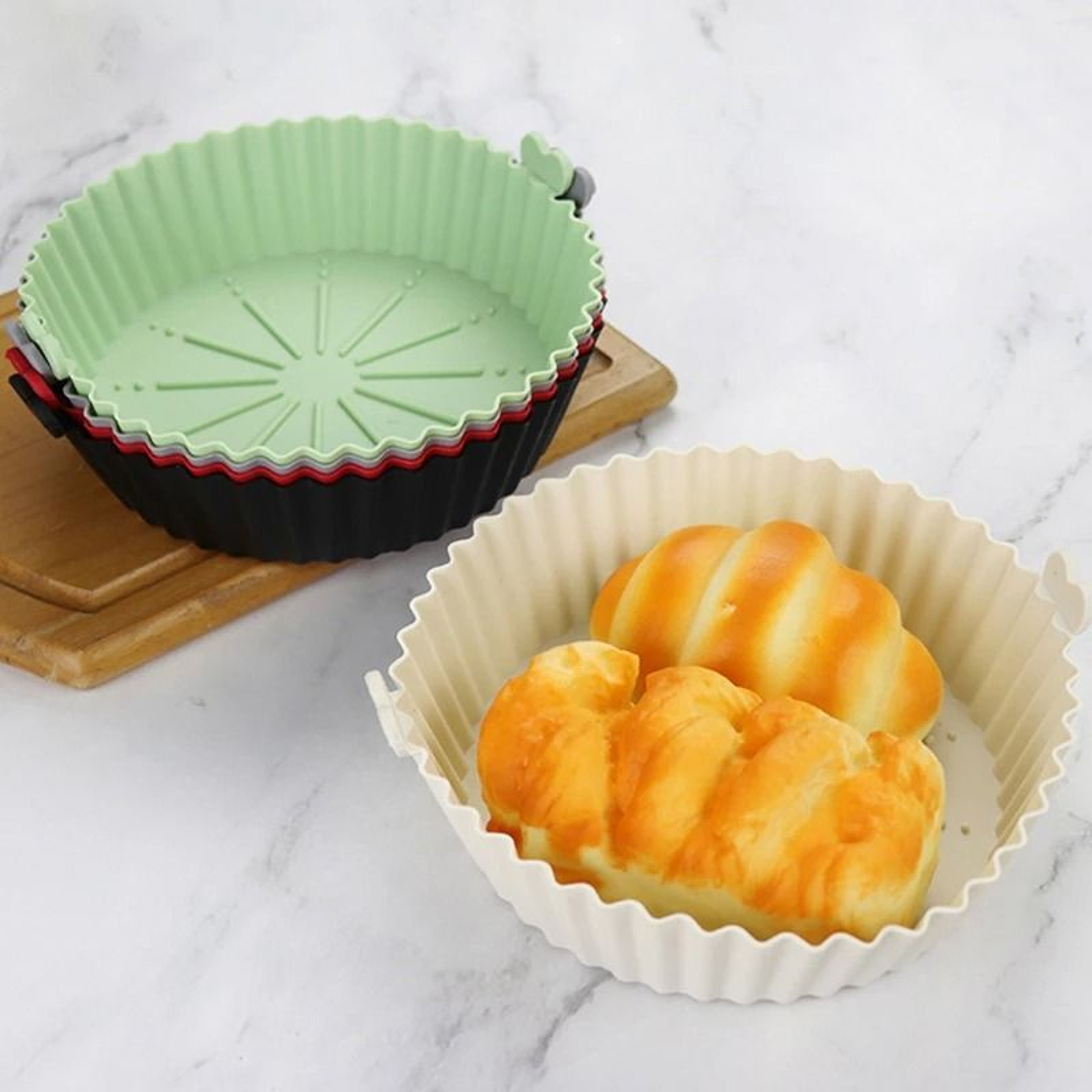 Reusable Silicone Air Fryer Baking Tray 0