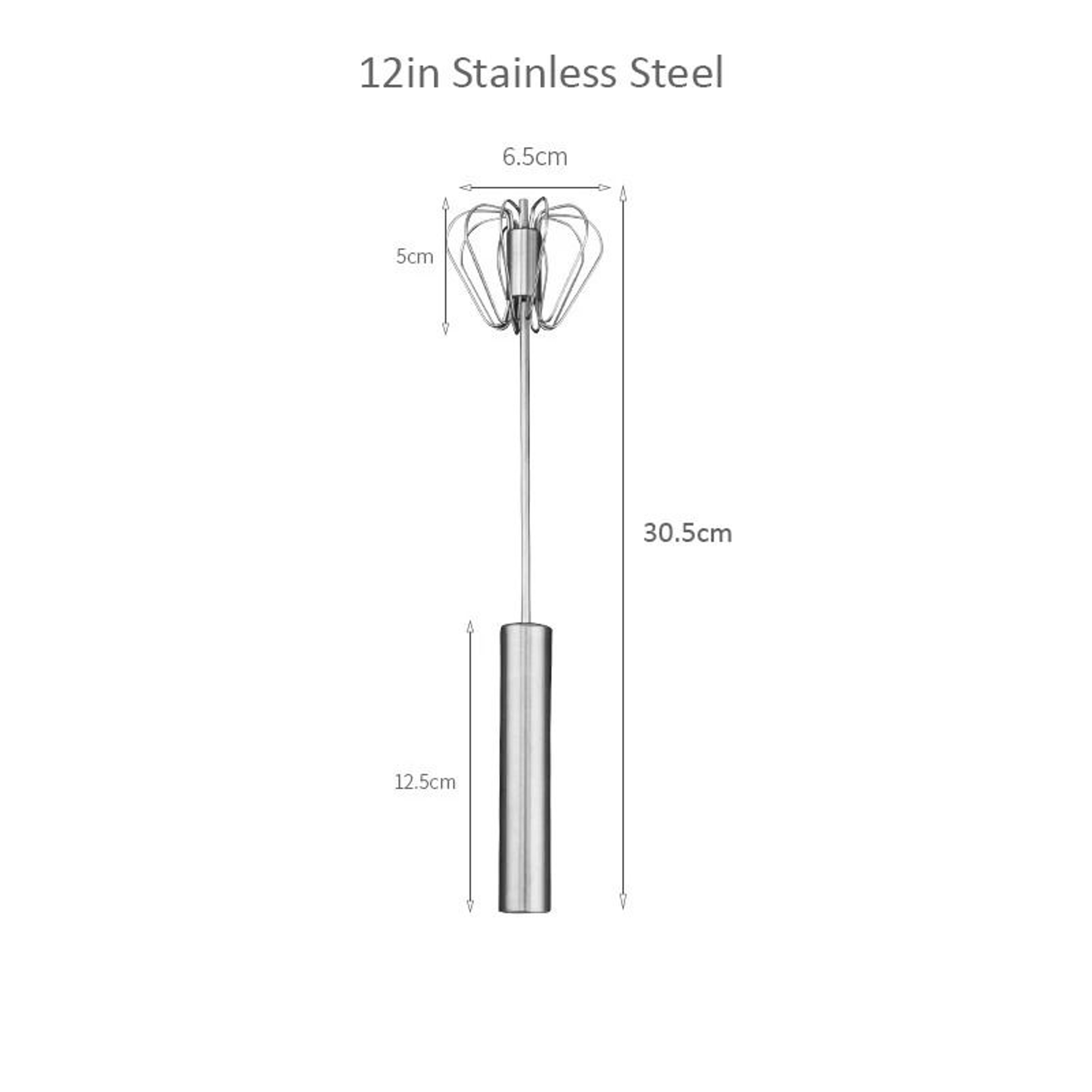 SemiAutomatic Stainless Steel Egg Whisk 7
