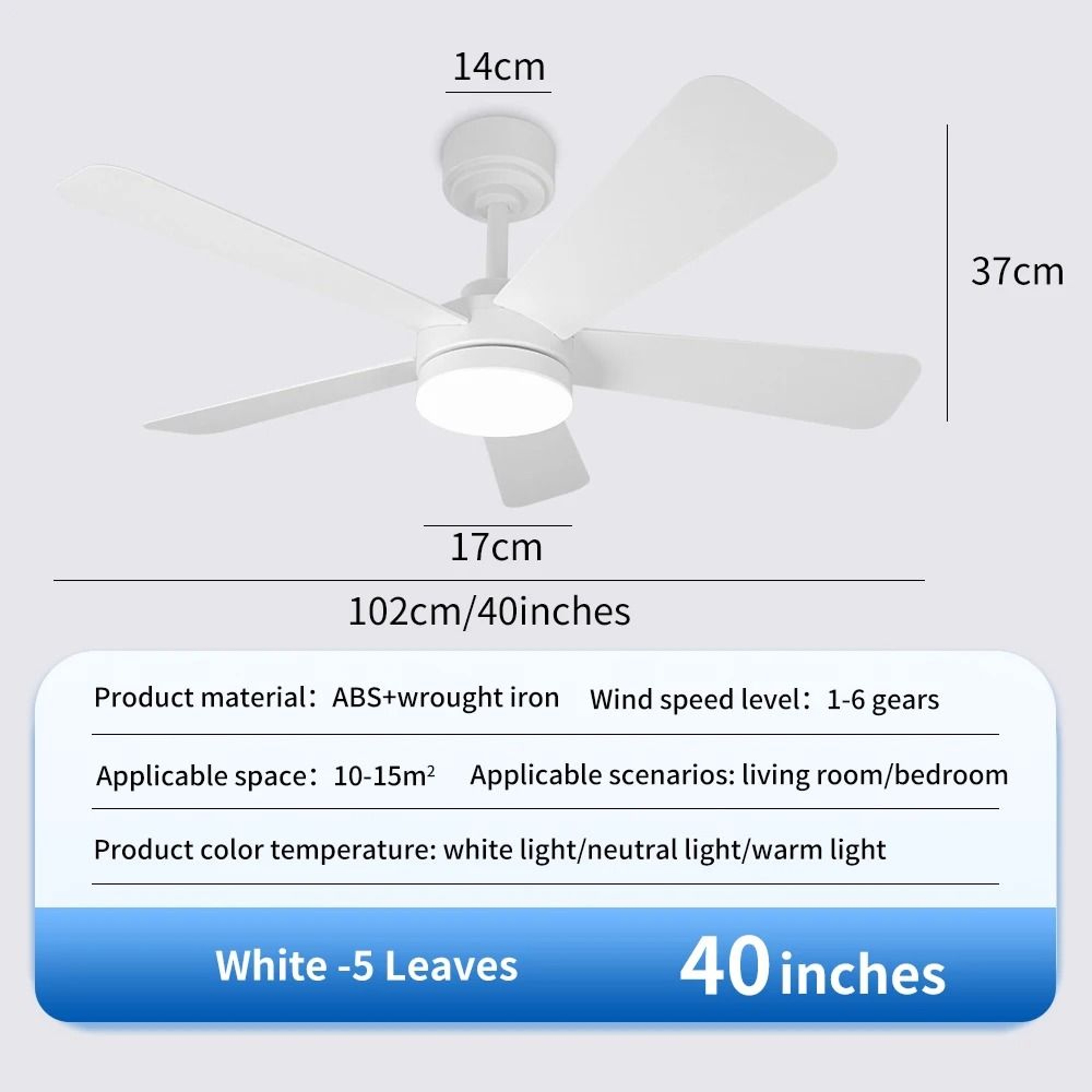 Modern Black Ceiling Fan Chandelier 14