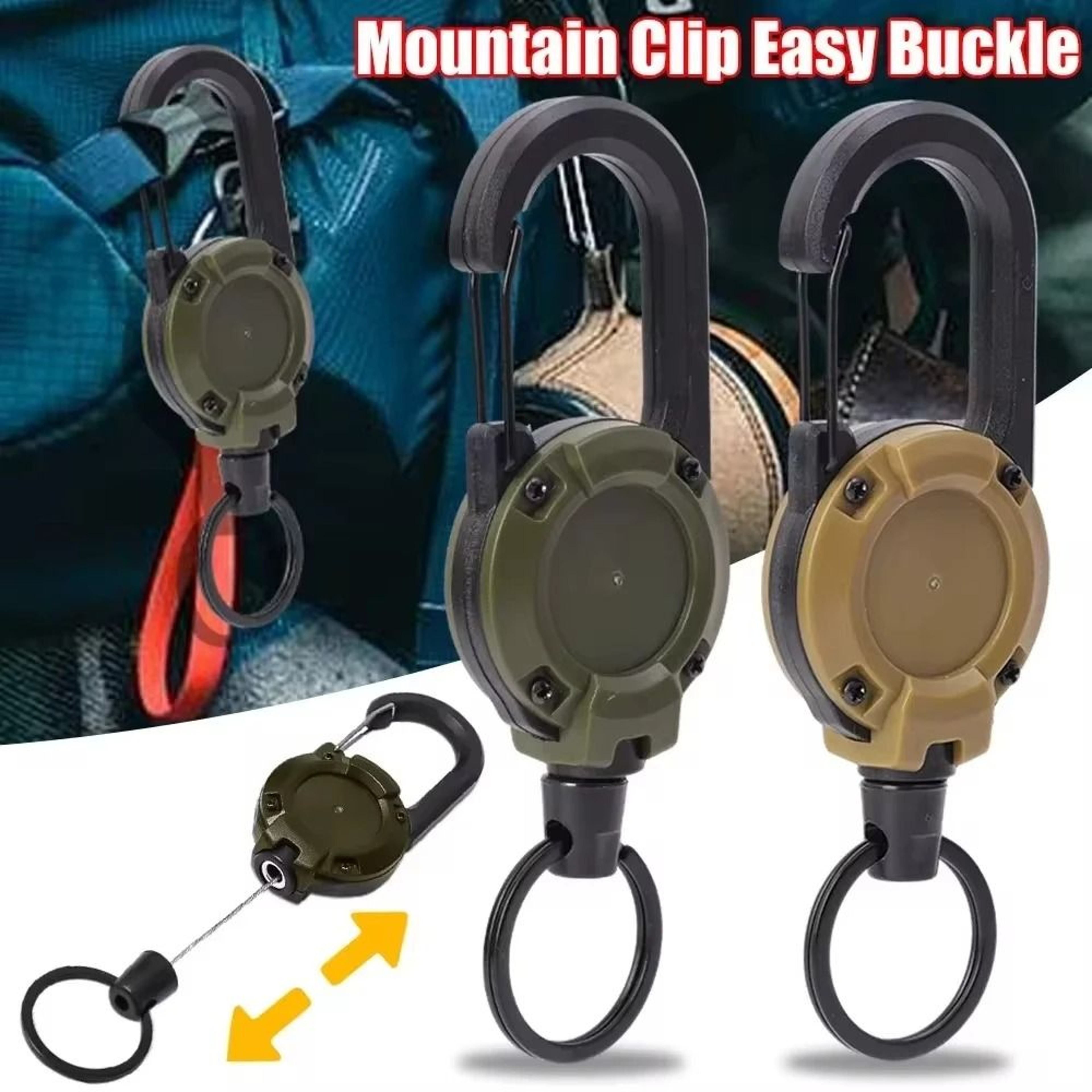HeavyDuty Retractable Carabiner Pull Reel 3