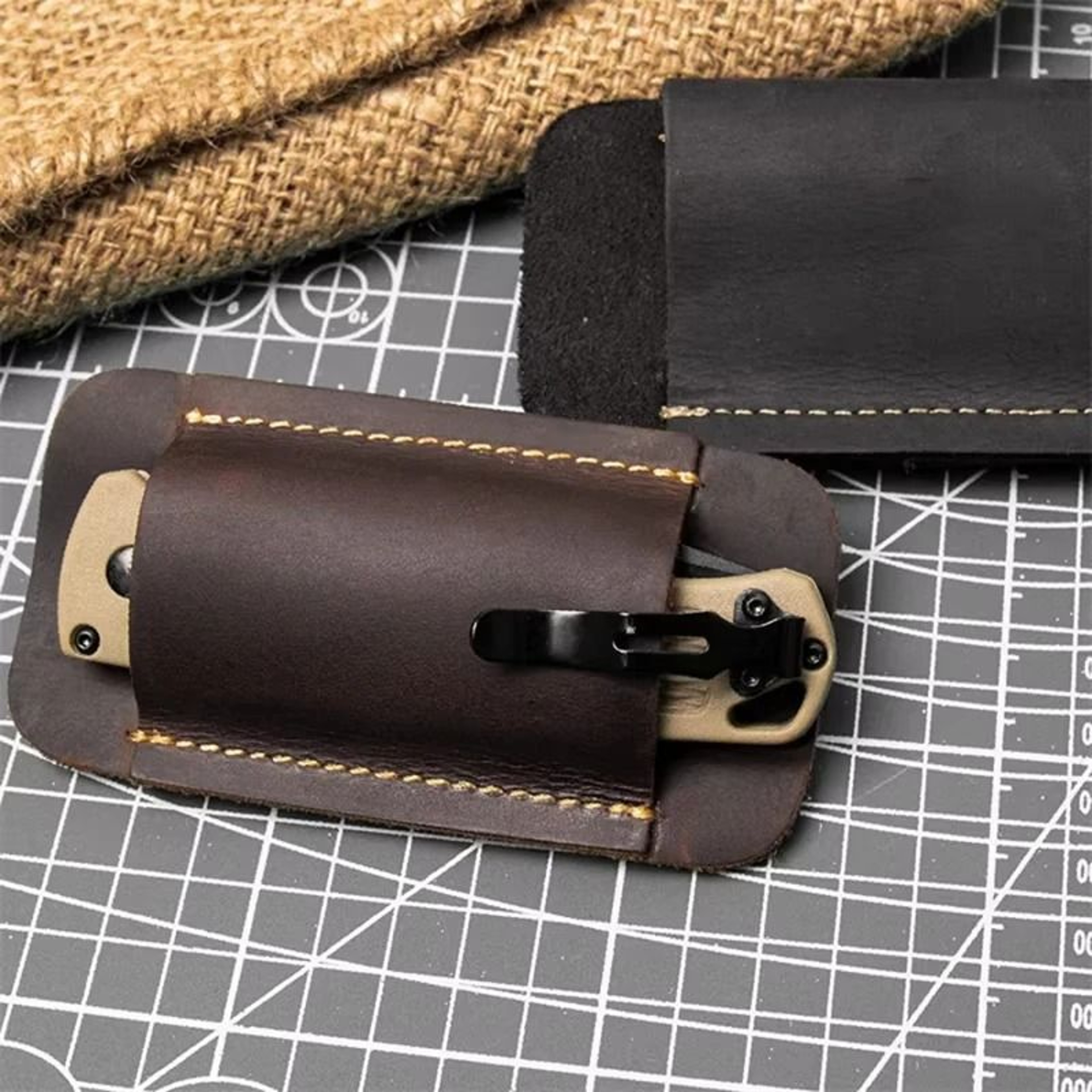 EDC Handcrafted Leather MultiTool Sheath 2