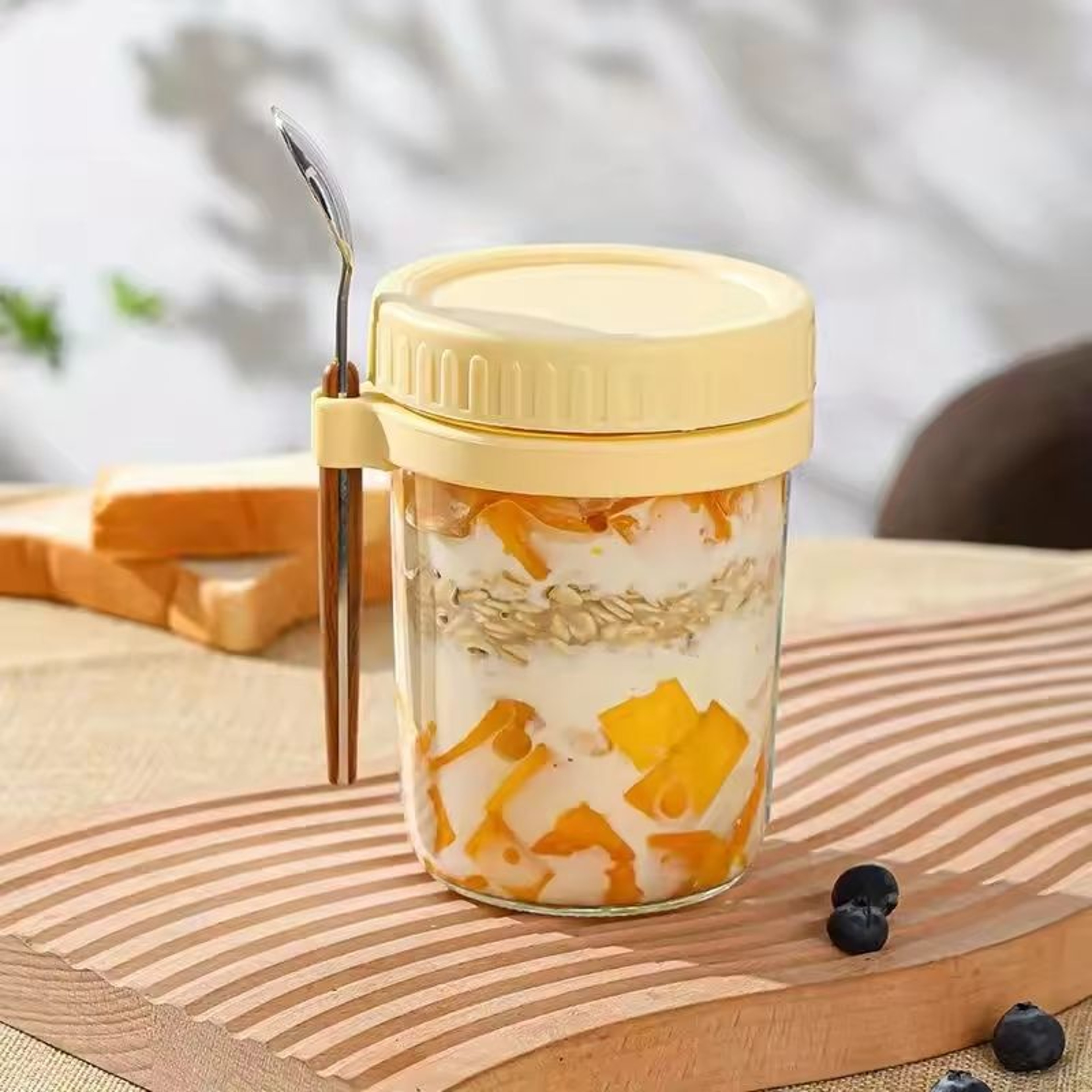 Glass Overnight Oats Container 1pcs 7