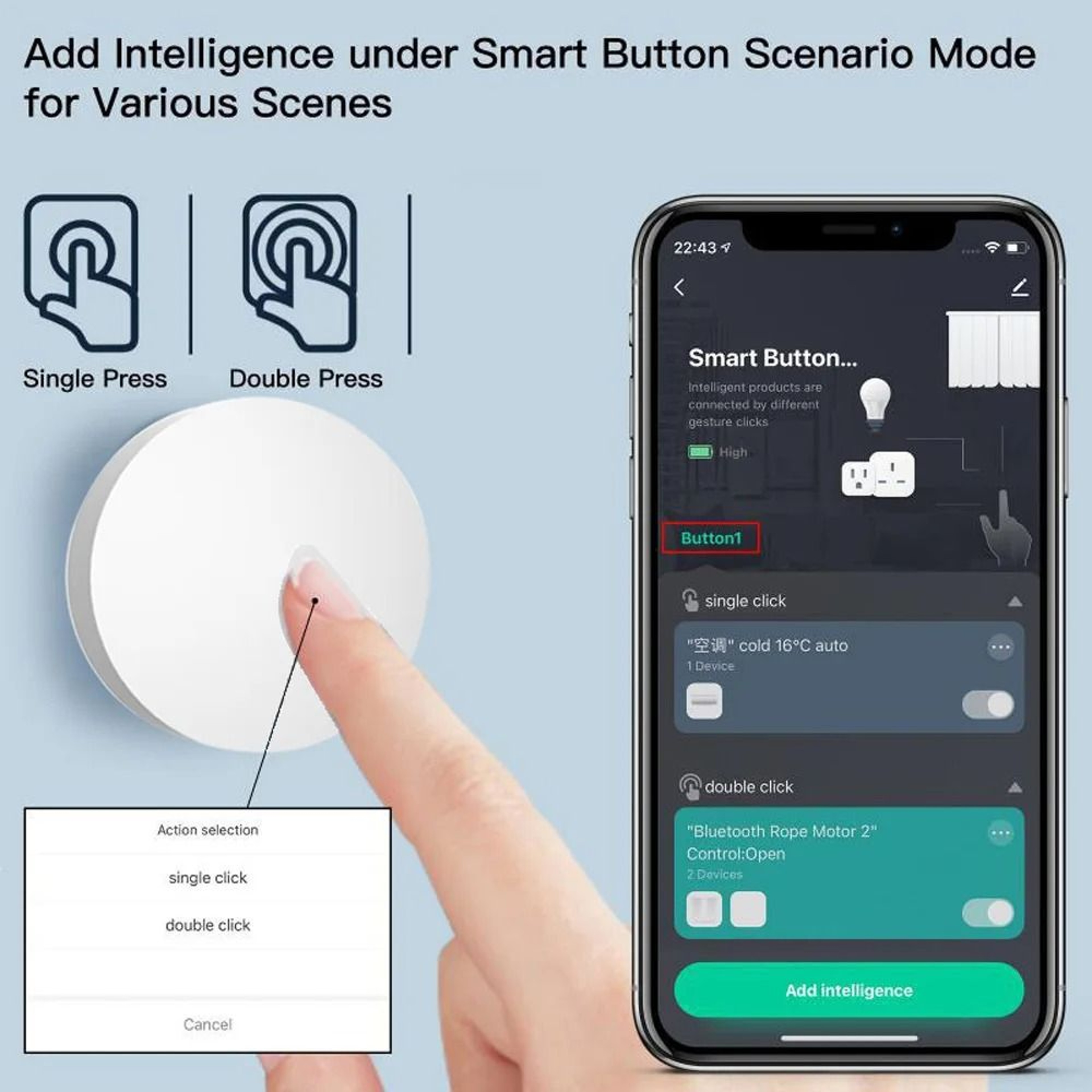 ZigBee Wireless Scene Switch 2