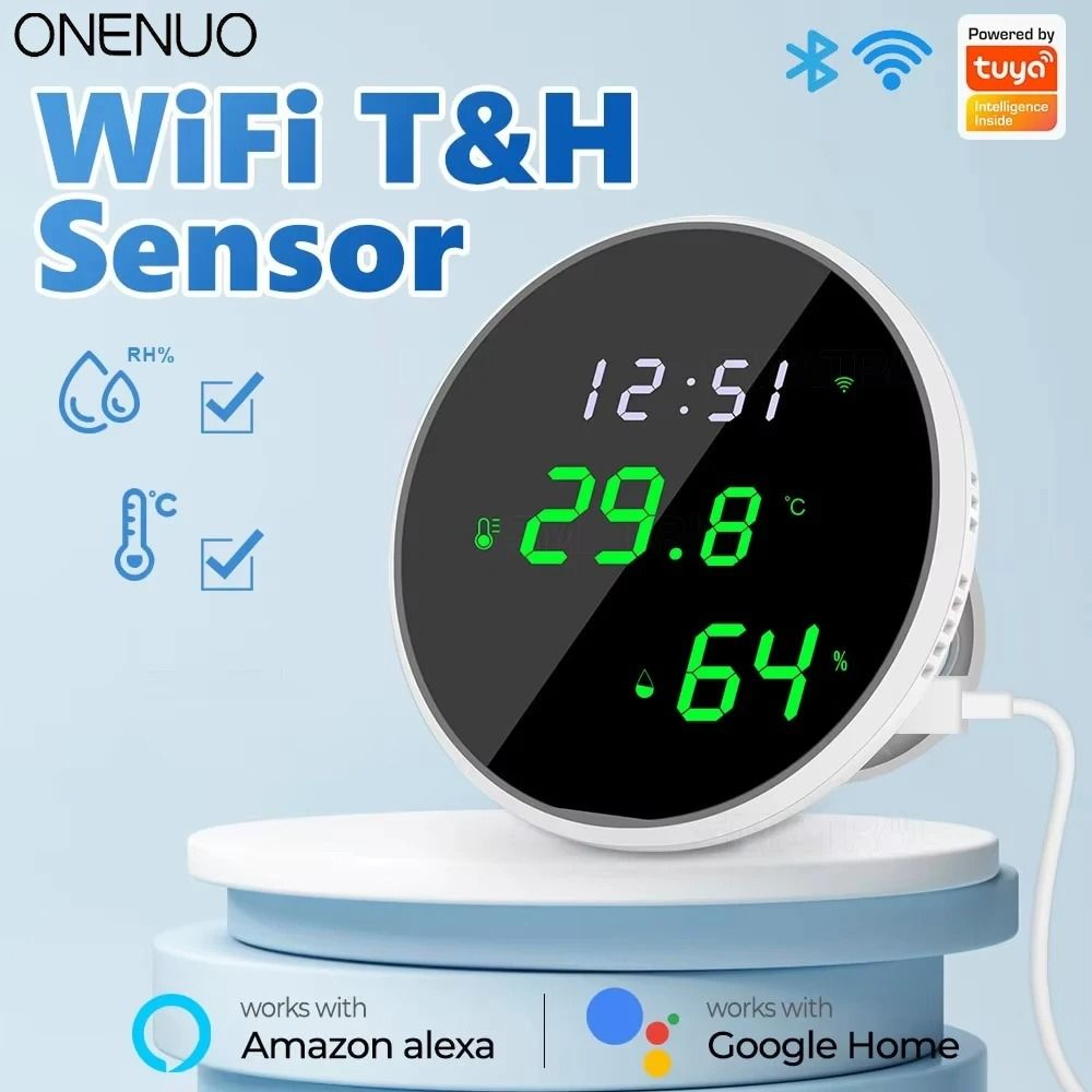 WiFi Smart Indoor Hygrometer  Thermometer 1