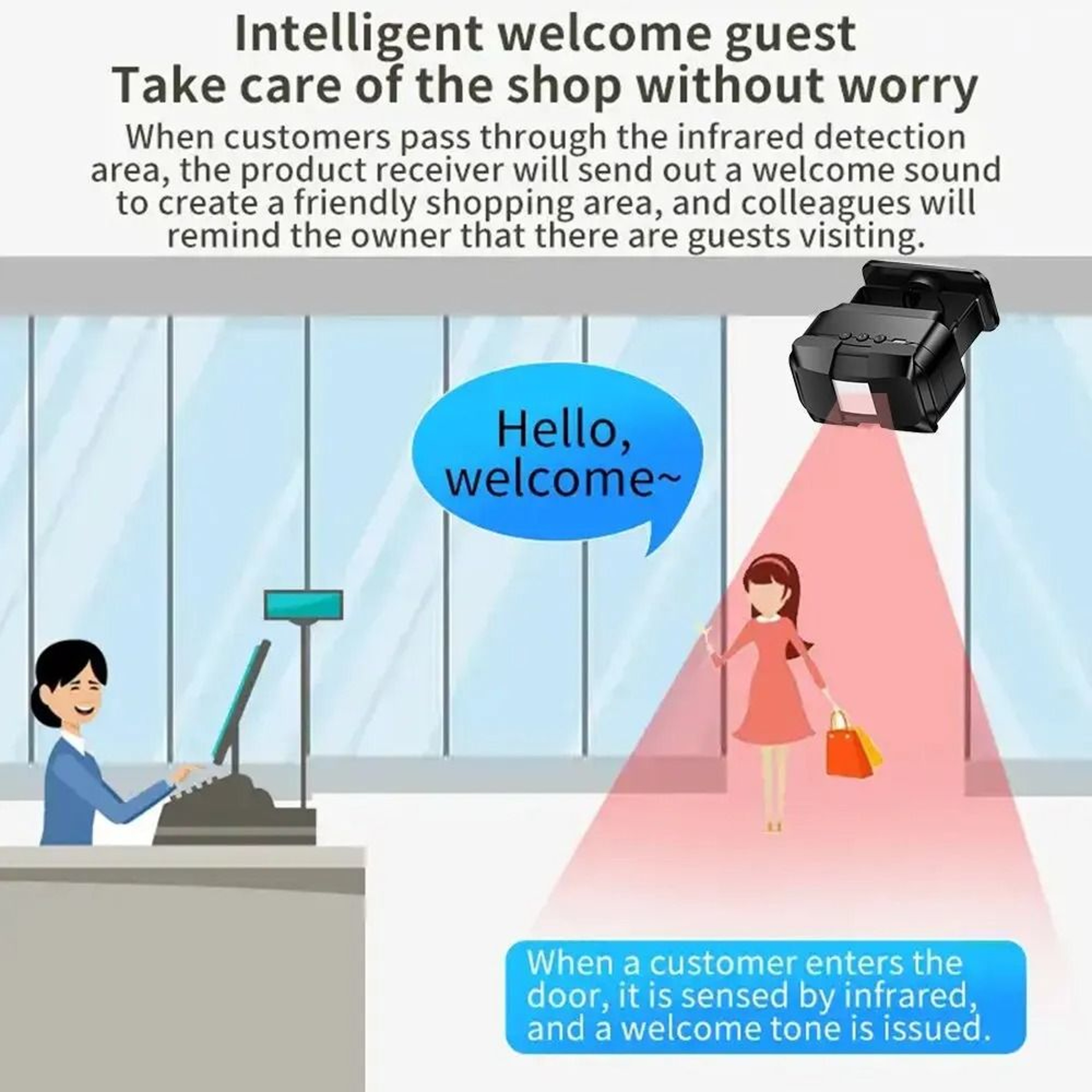 Wireless Guest Welcome  Security Chime 2