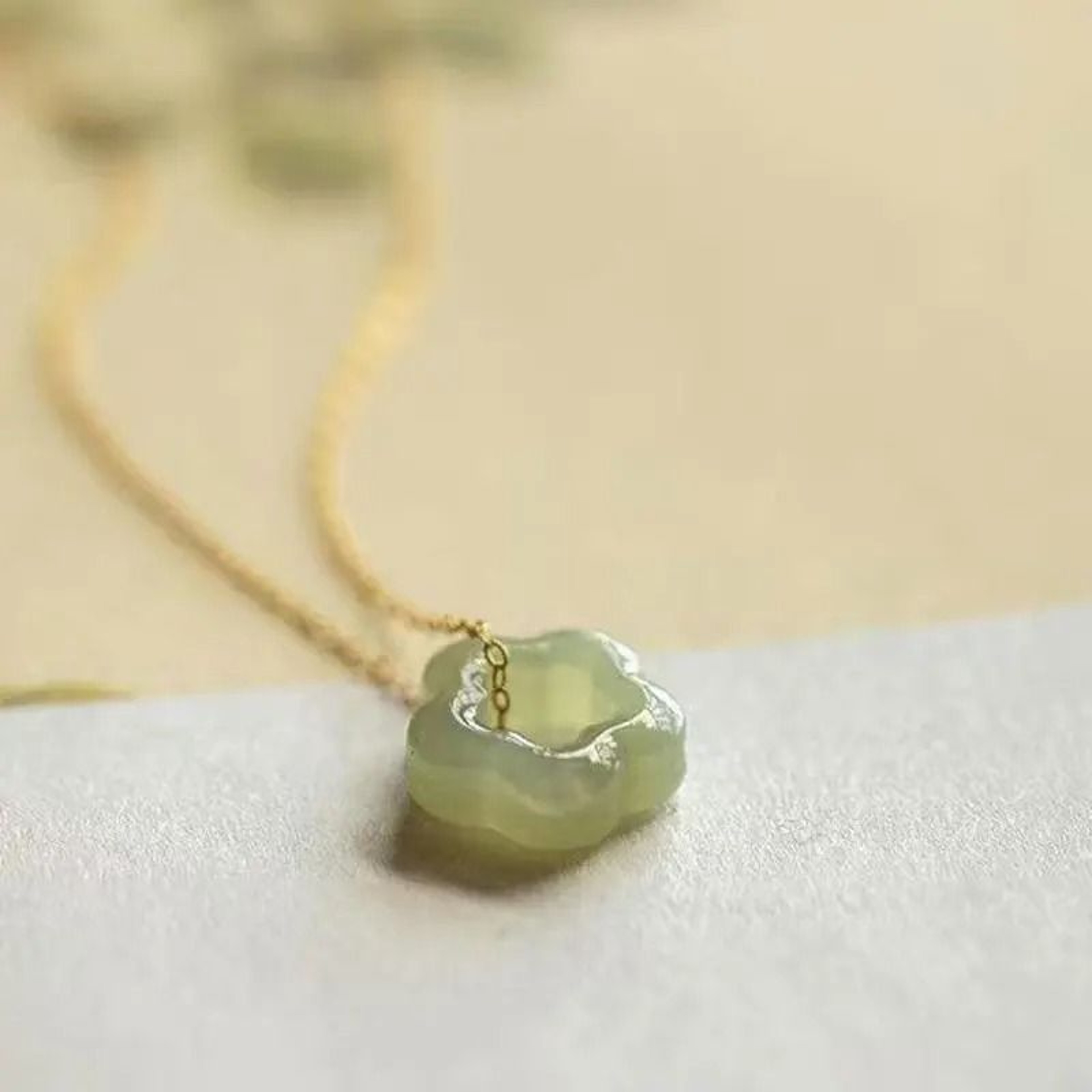 Jade Plum Blossom Pendant Necklace 6