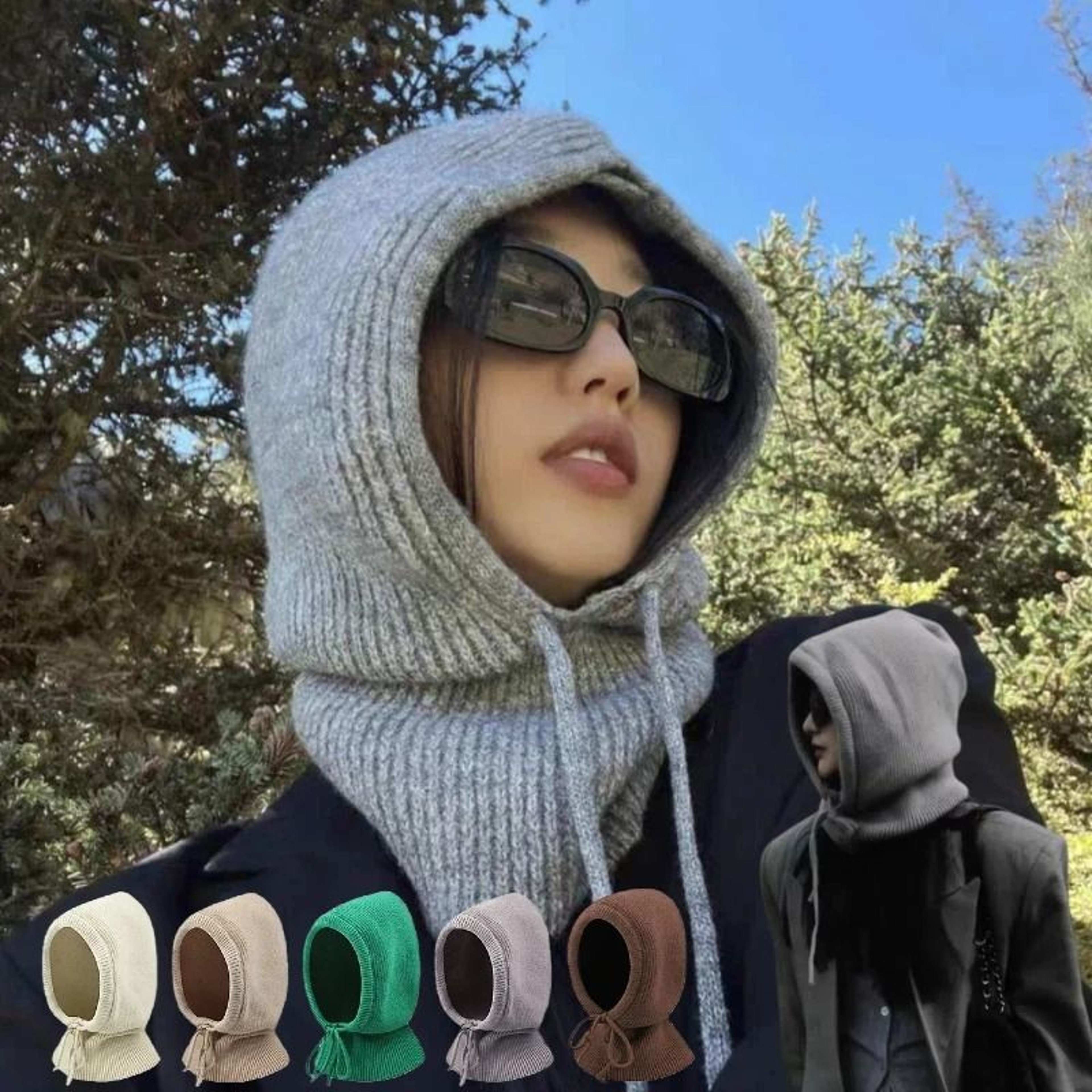 Knitted Hooded Balaclava 1