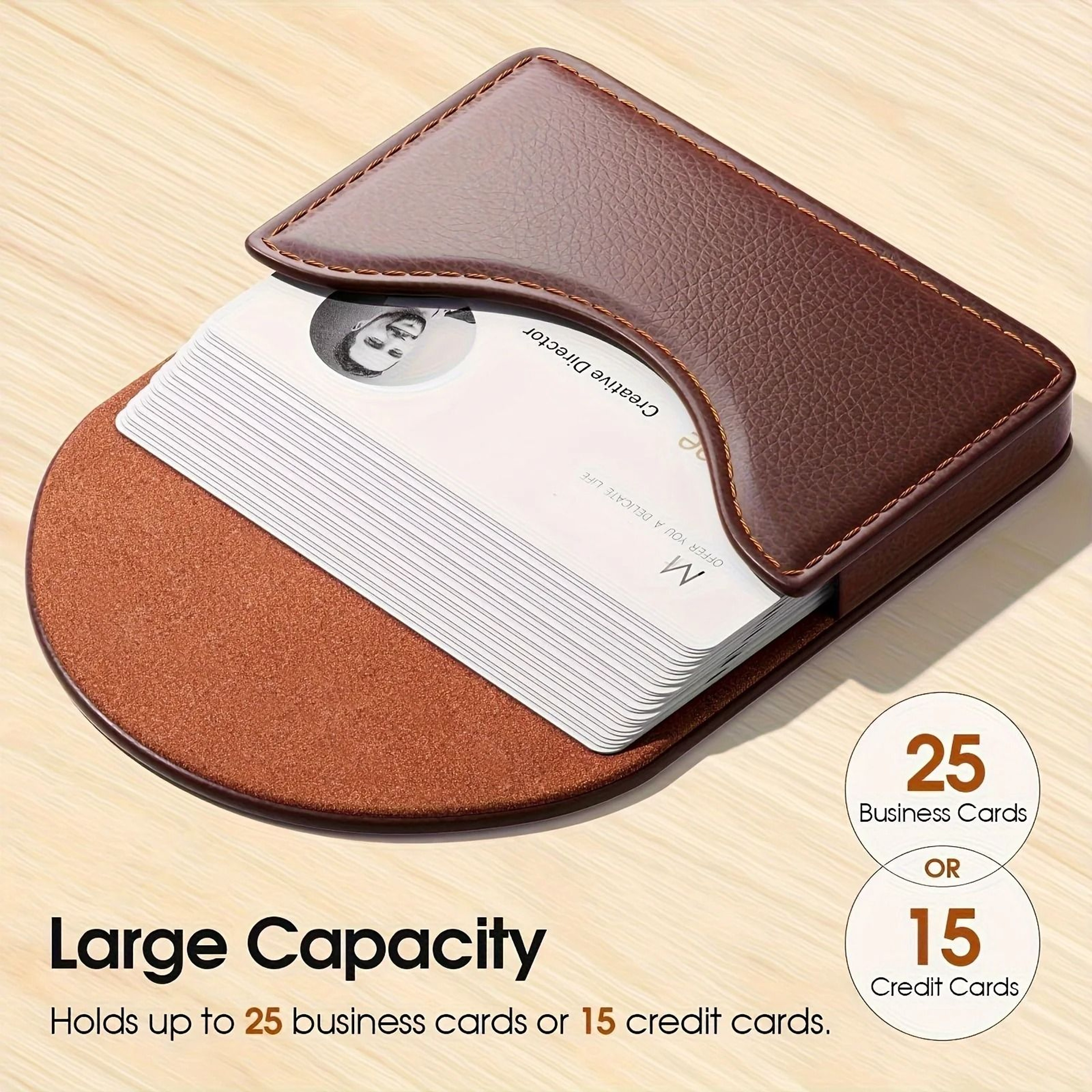 PU Leather Business Card Holder 3