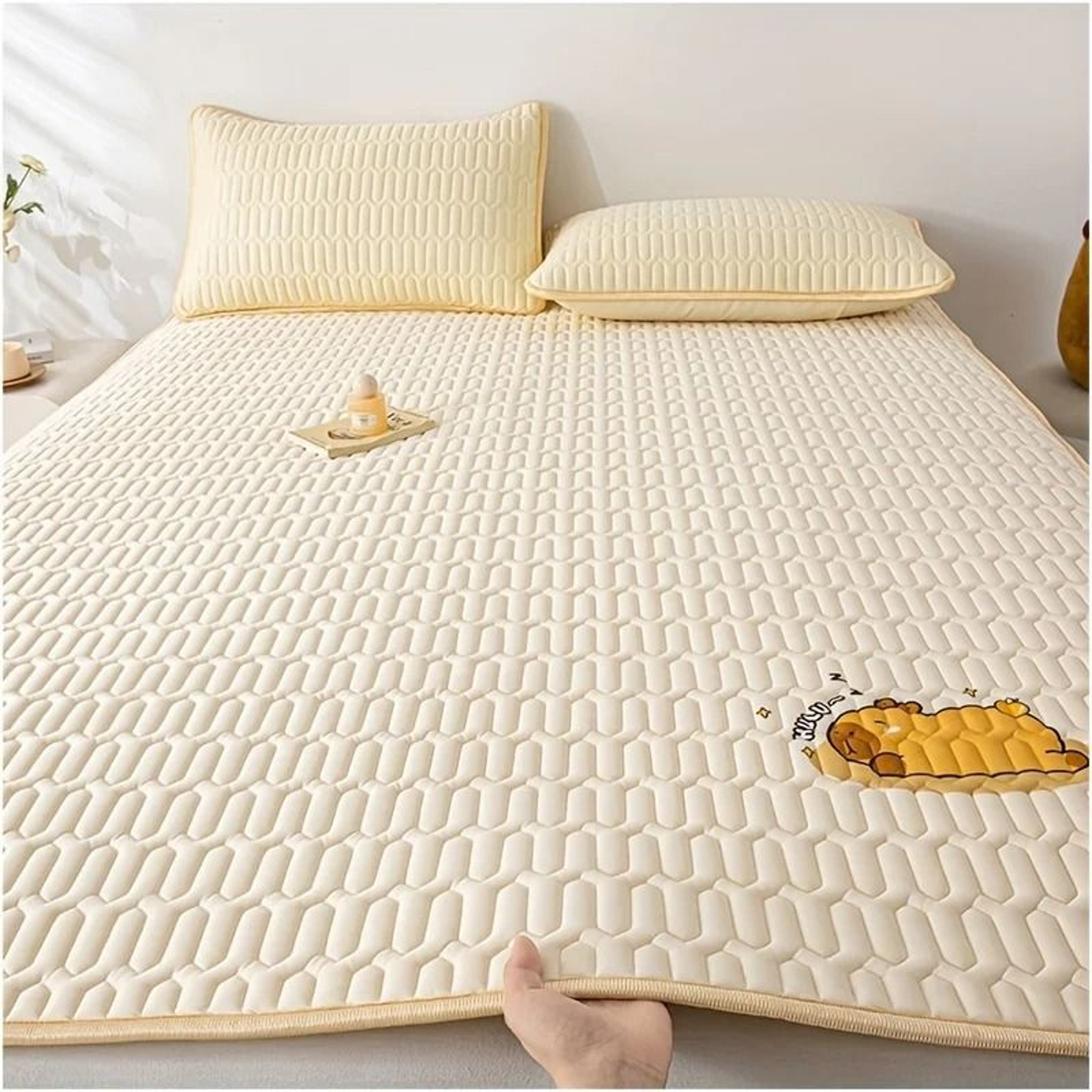 UltraSoft Cooling Mattress Pad  Breathable Hypoallergenic Bed Topper With Charming Designs 9