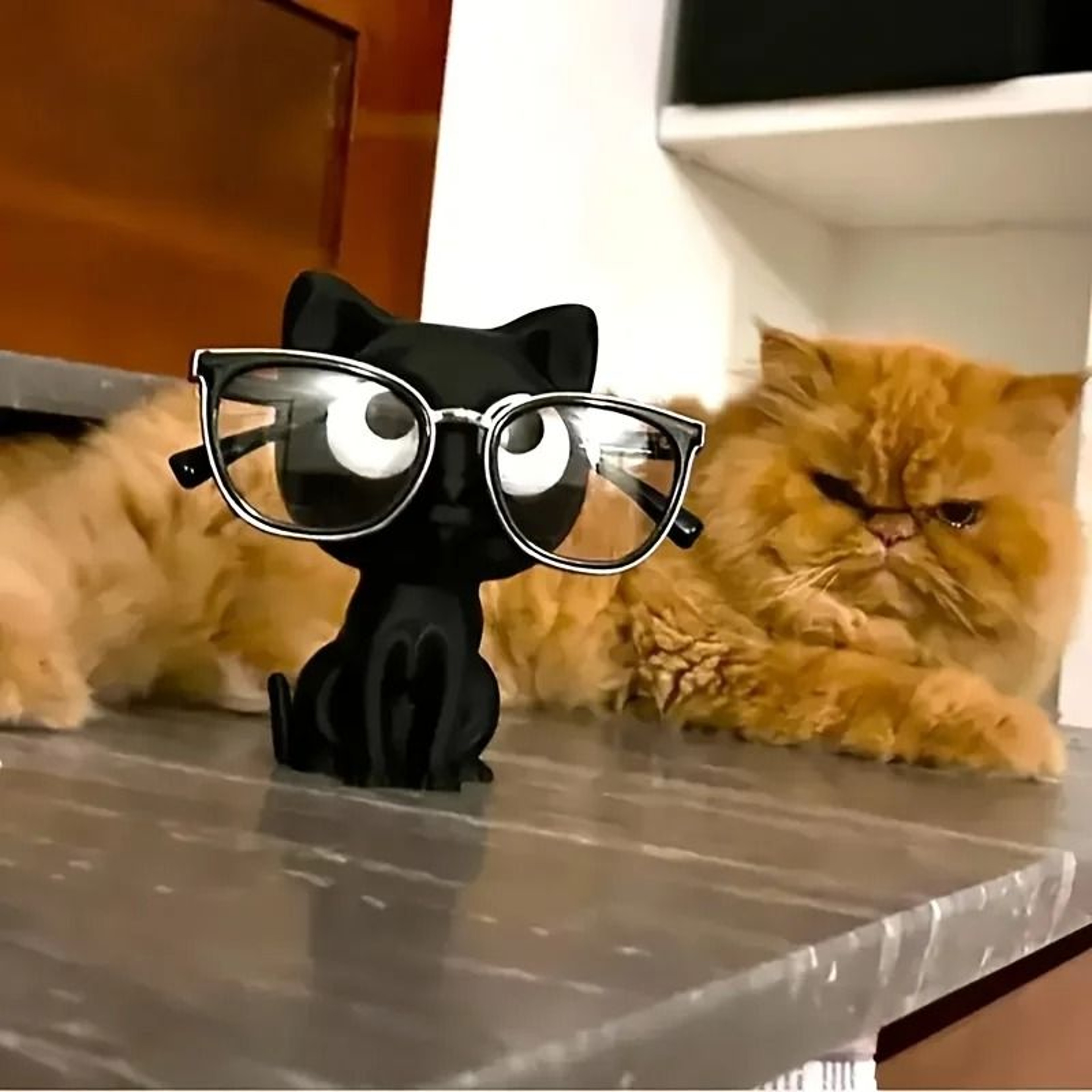 3D Printed Cat Glasses Holder  Charming Desktop Organizer  Unique Home Decor Accent 2