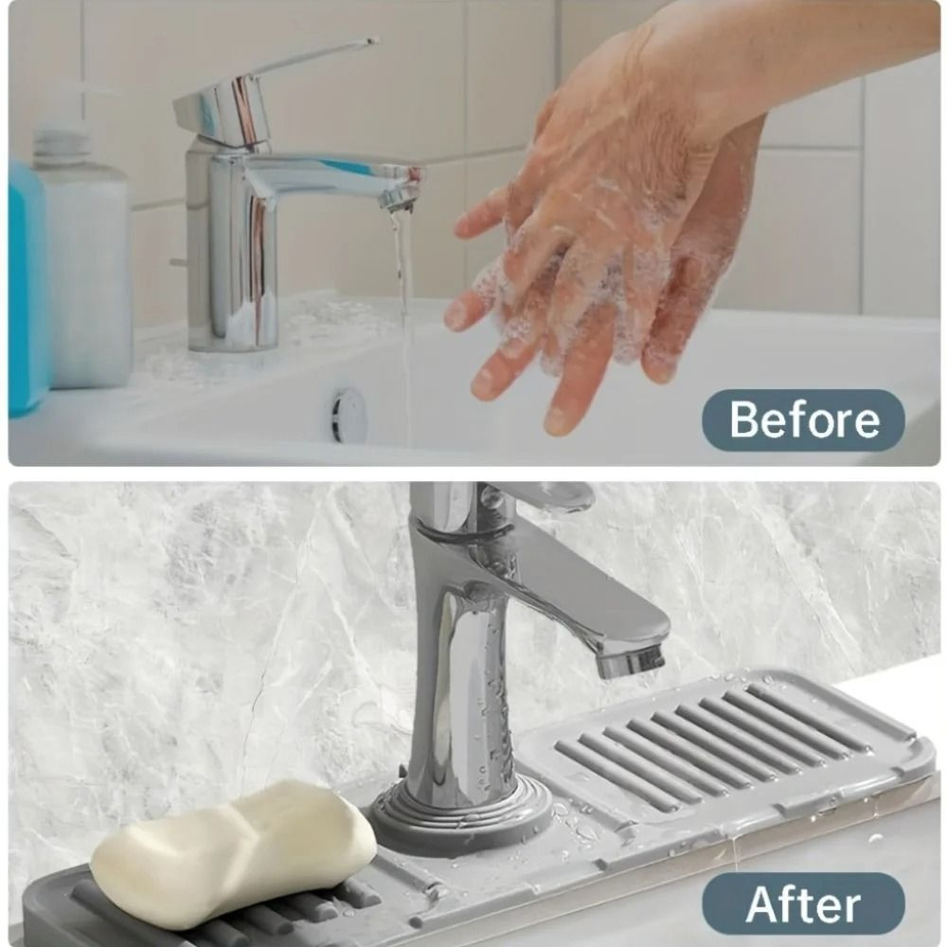QuickDry AntiSlip Faucet Splash Pad  Sink Collector 5