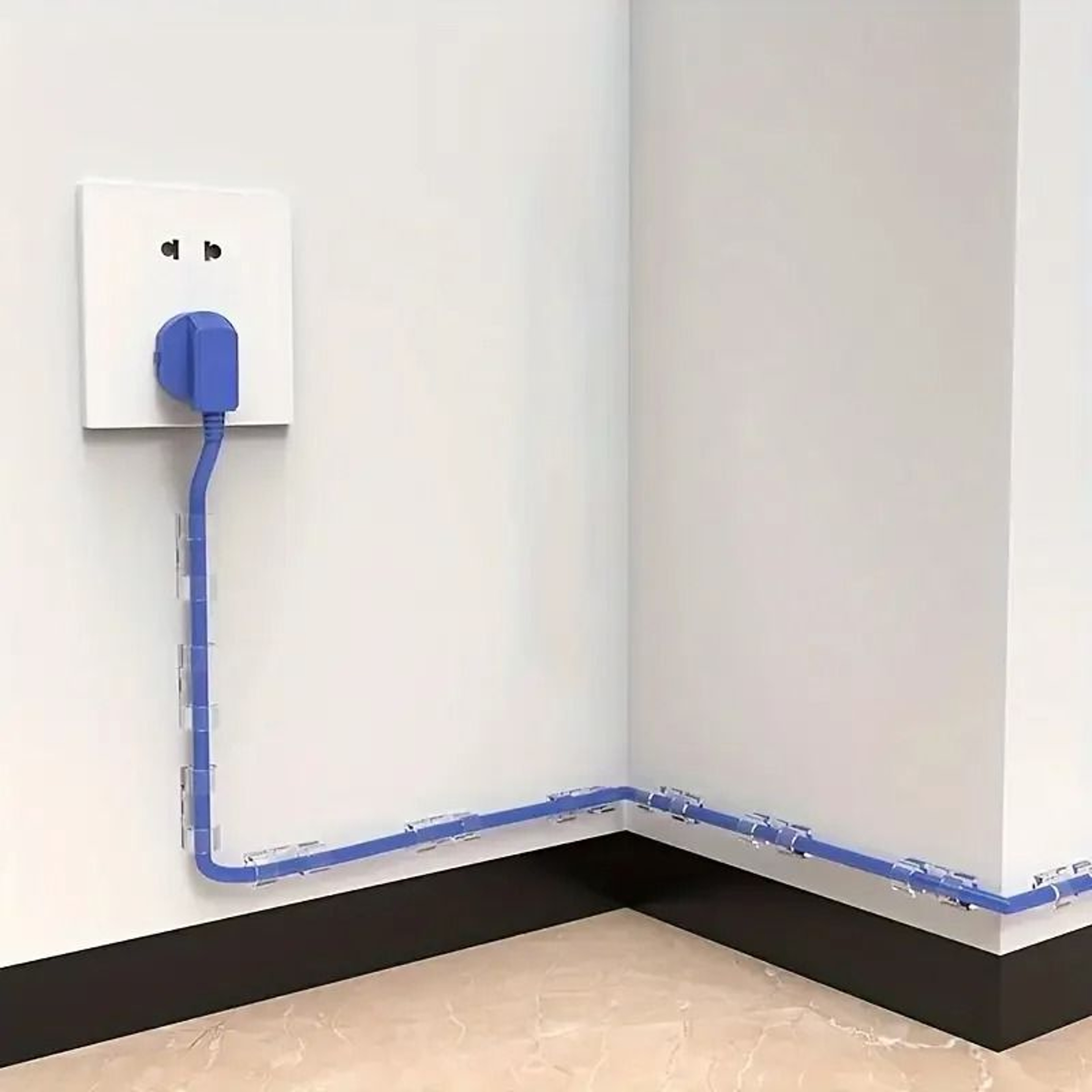 30Piece Clear Adhesive Cord Holder  Wire Organizer Set 2