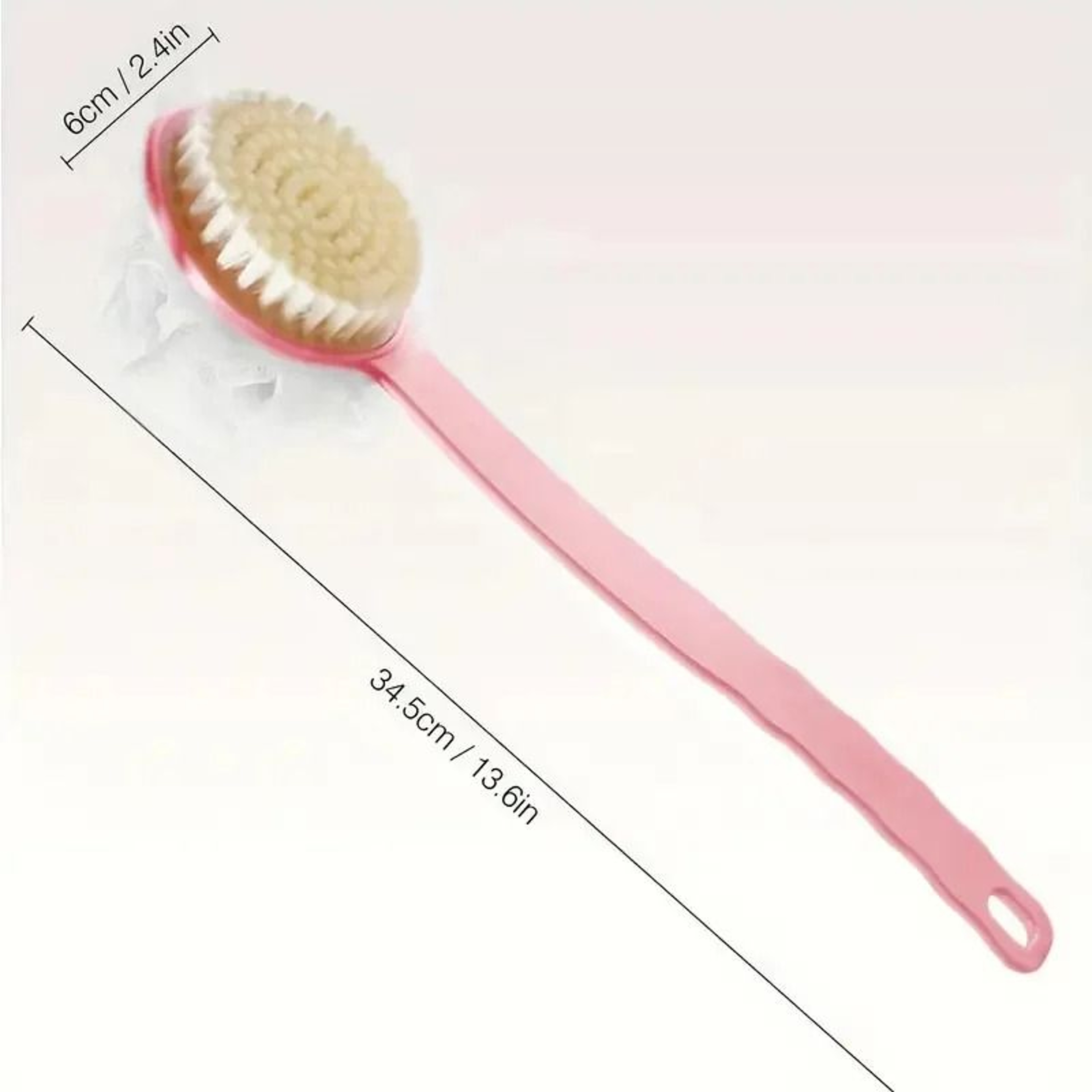 DualPurpose LongHandled Bath Brush With Soft Bristles  Integrated Bath Flower 5