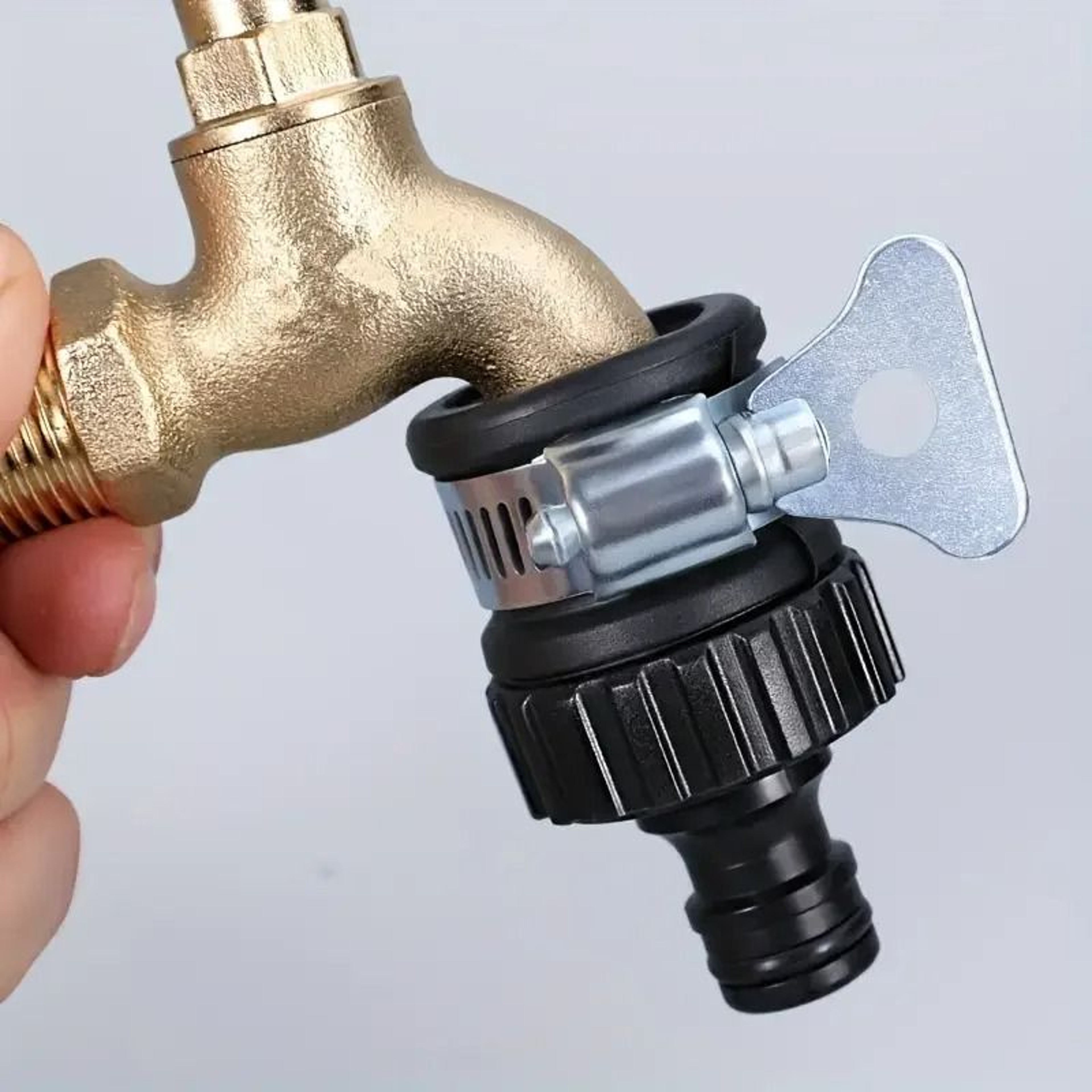 Universal HighPressure Hose Connector With Builtin Water Filter  Fits EUUS Threads 0