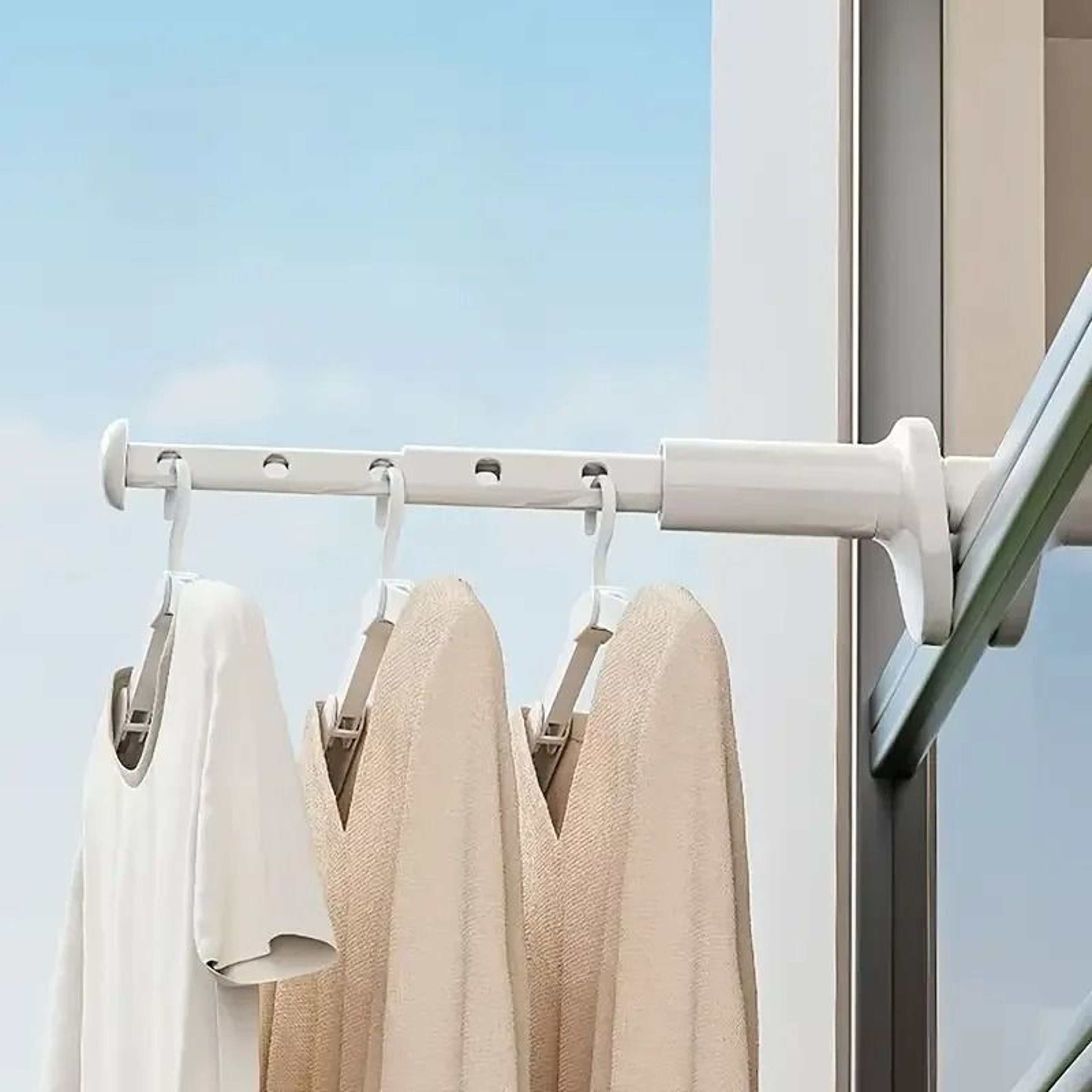 Thickened Portable Folding Hangers  Extendable Travel Clothes Drying Rack 5
