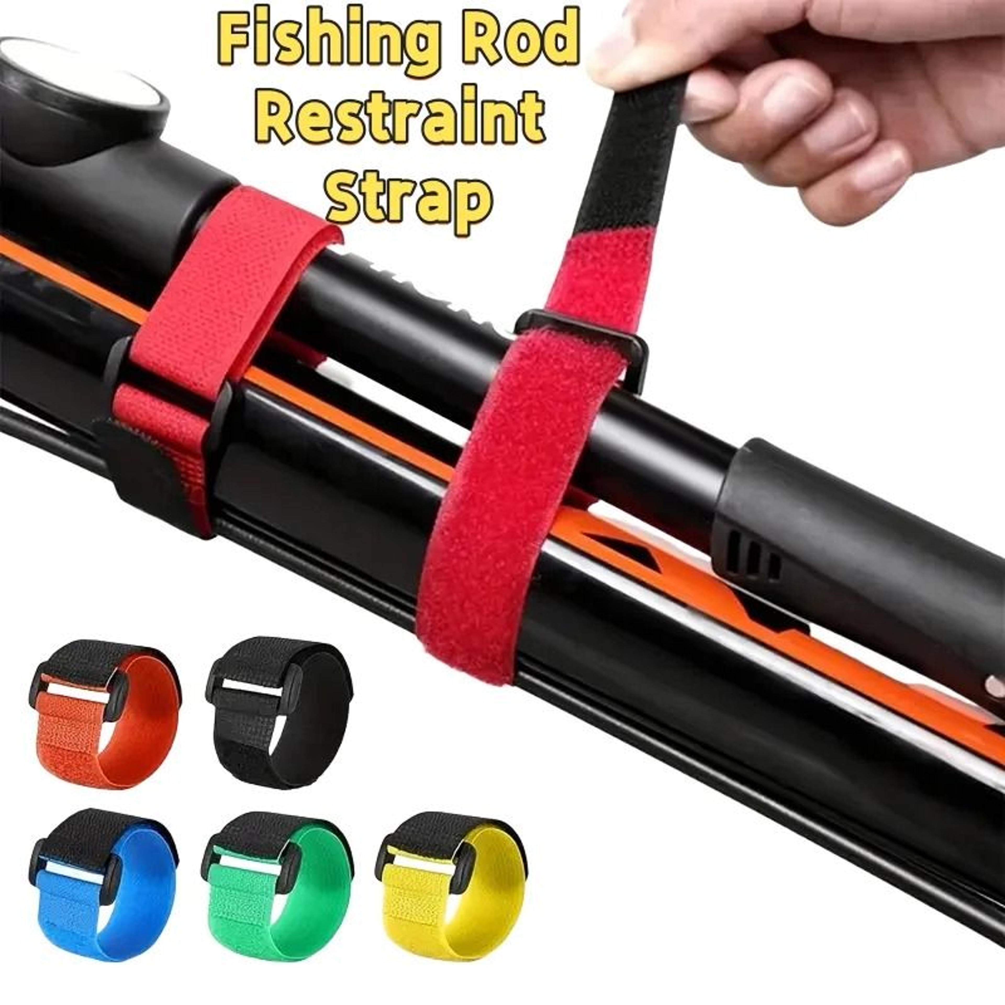 Fishing Pole Secure Lock Strap Adjustable Rod Holder And Protective Wrap Band 0