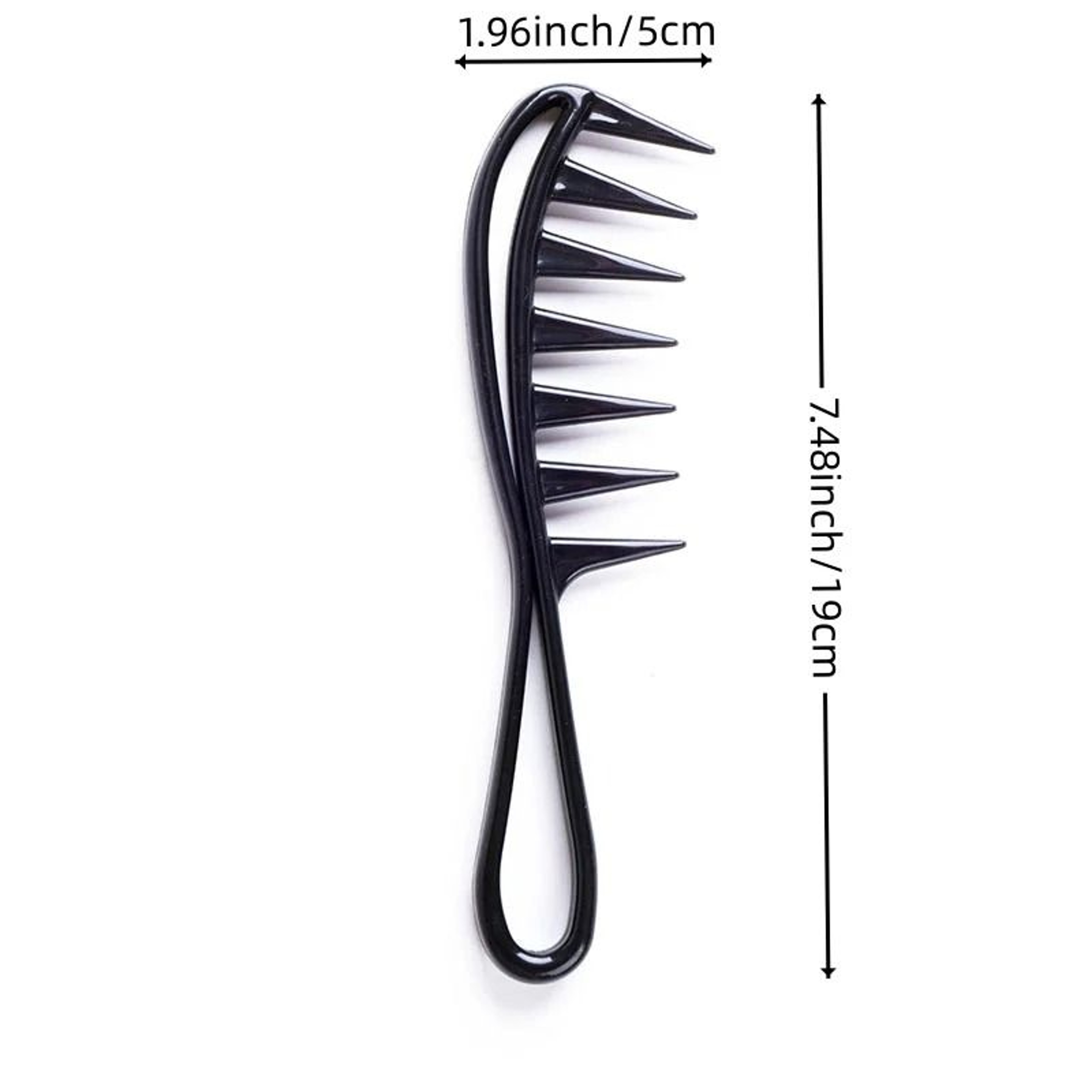 Hairdressing Comb For Men  Black WideTooth Massage Comb For Styling 3