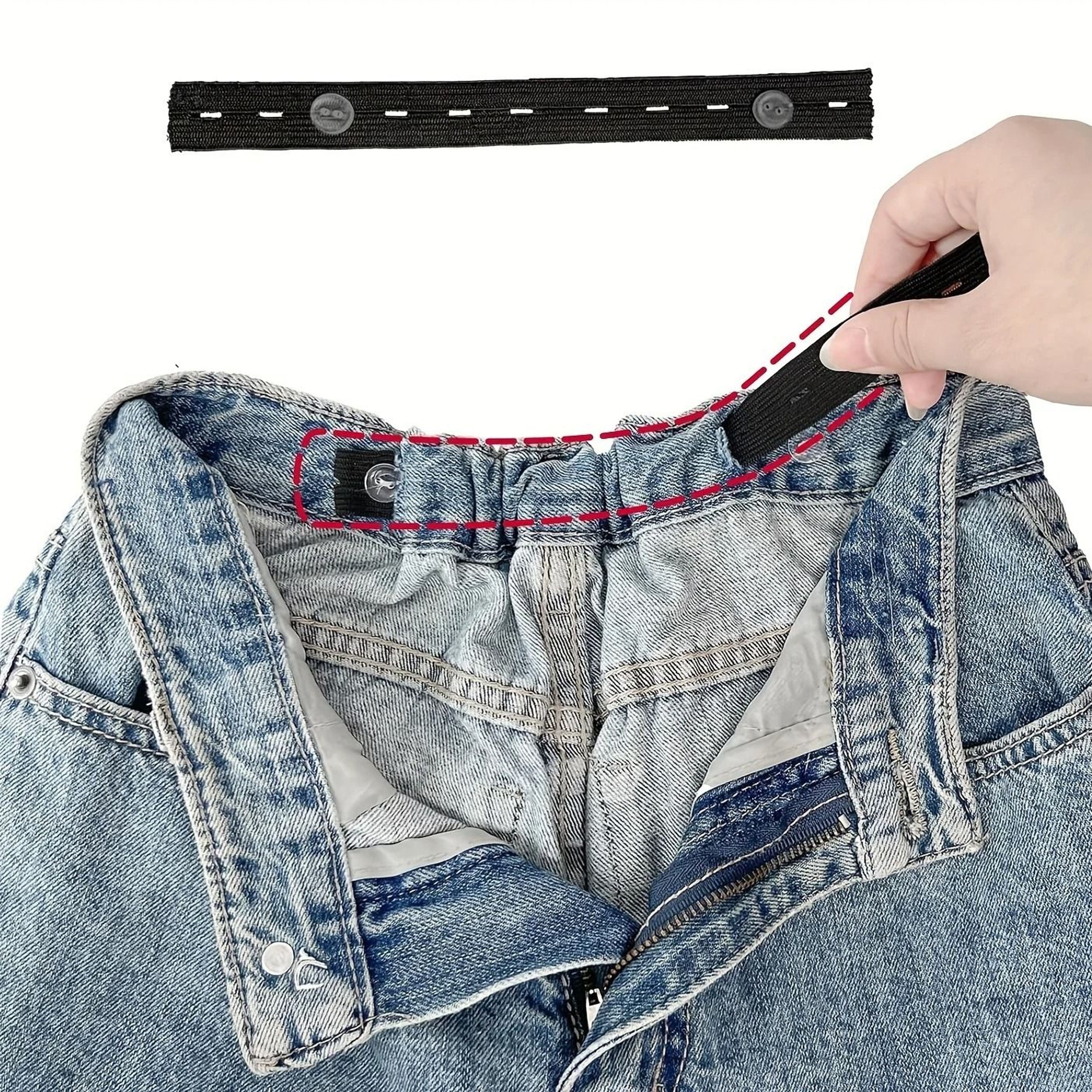 2 Pieces Invisible Belt Tightener Set  Seamless Trouser Buckle Adjuster  Sewing Tool 3