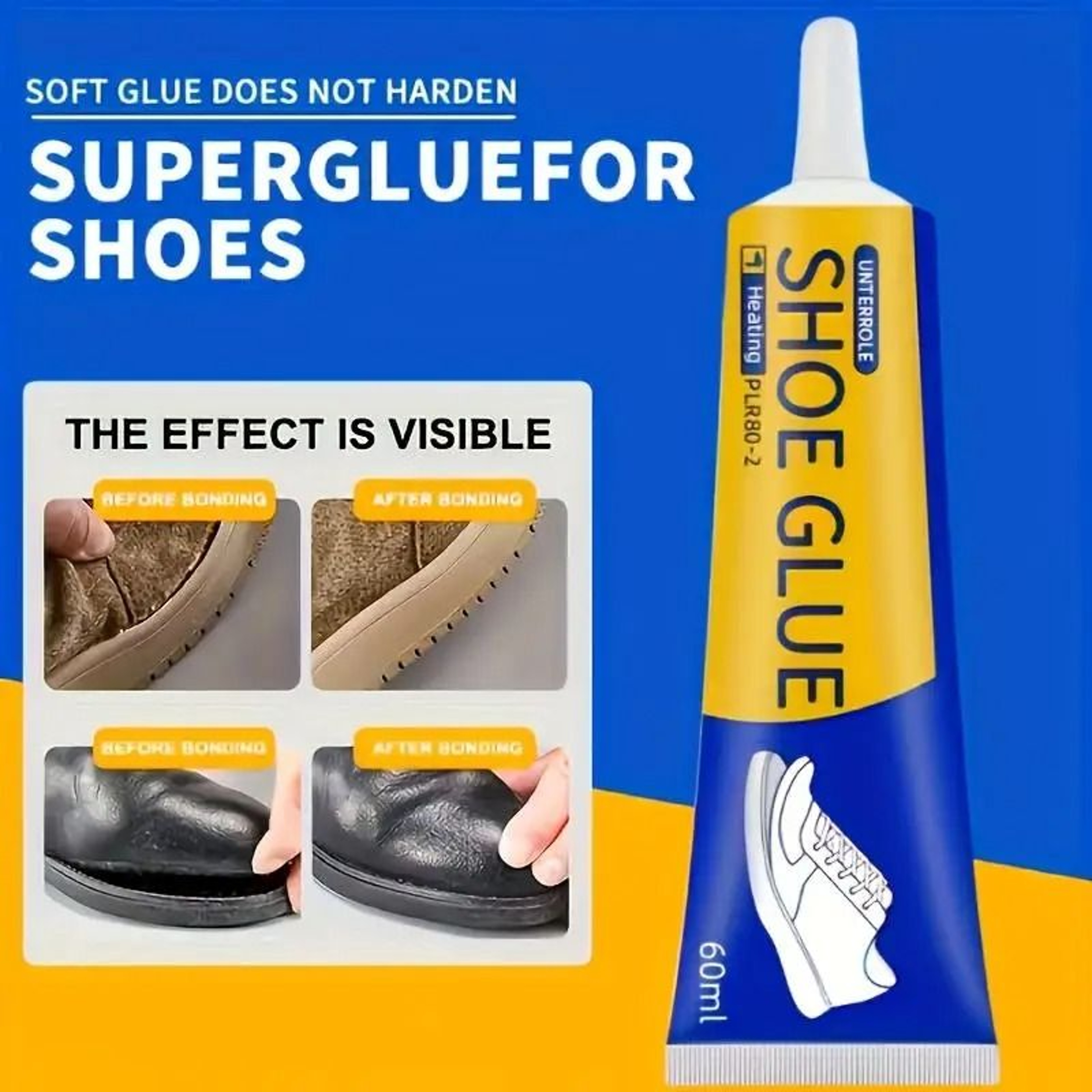 Shoe Repair Glue 60ml  Strong Elastic Adhesive For Sports  Leather Footwear 0