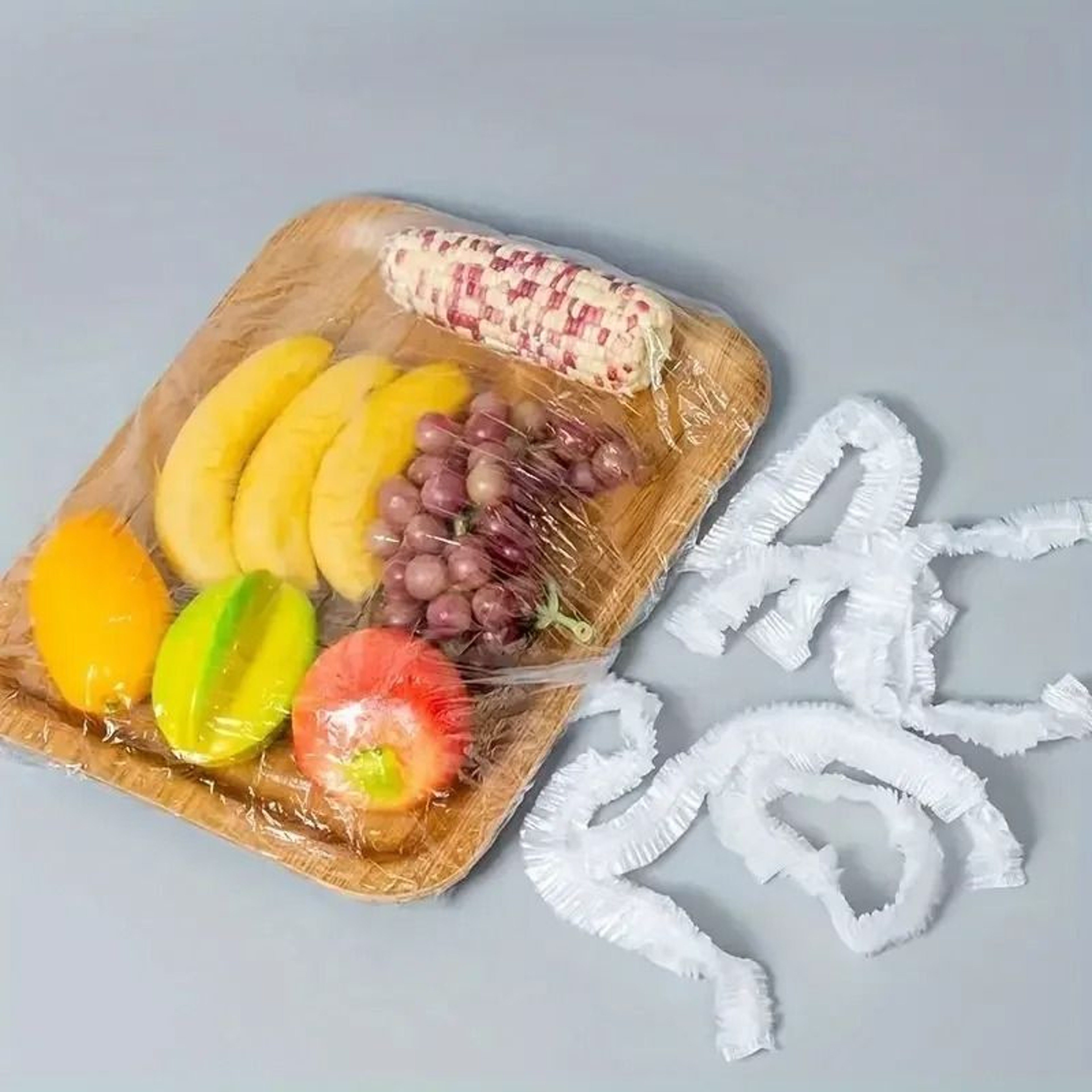 50pcs Reusable PE Elastic Food Covers  Stretchable Plastic Lids For Freshness 2