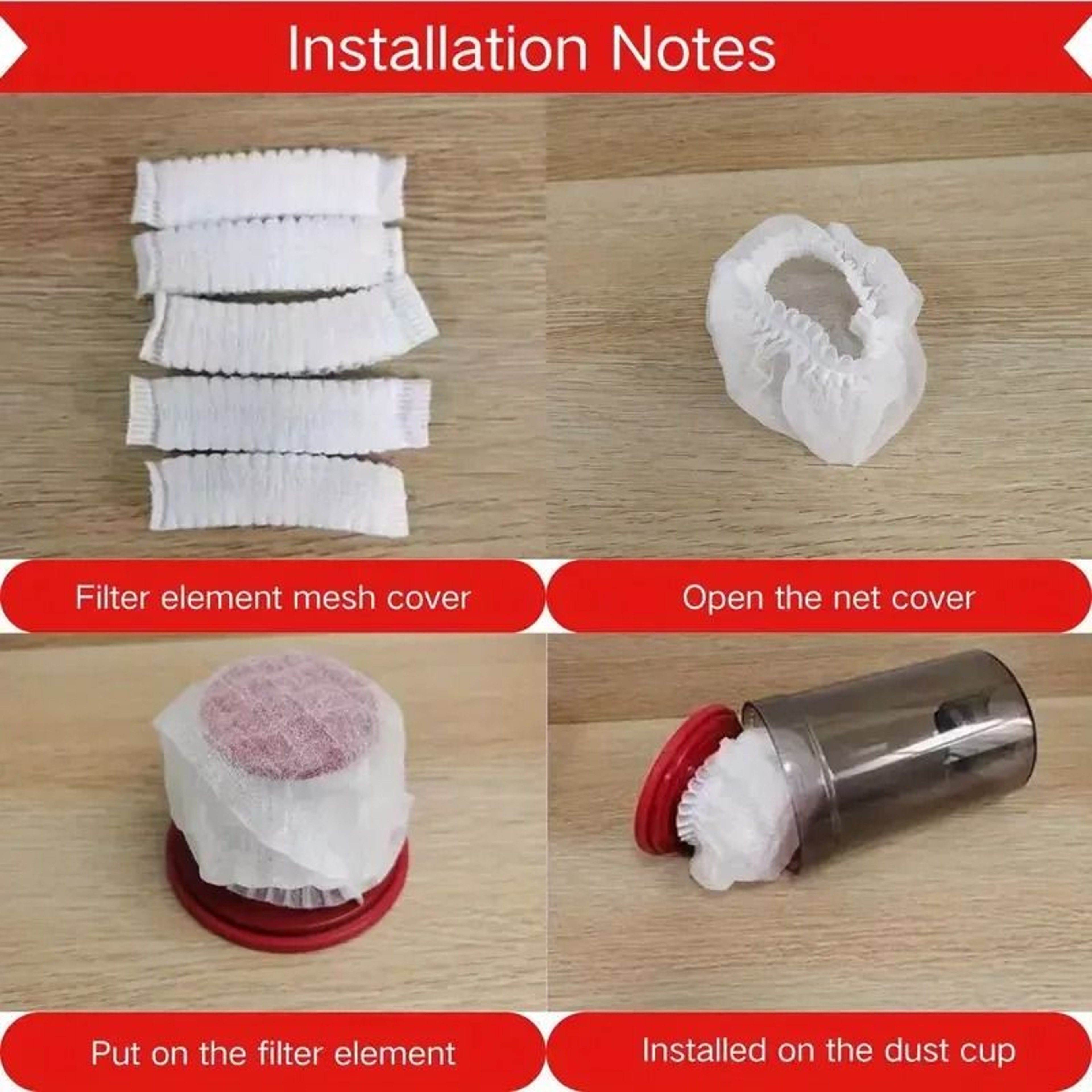 20pcs Disposable Vacuum Cleaner Filter Protective Covers  Washable NonWoven Fabric For Handheld Vac 1