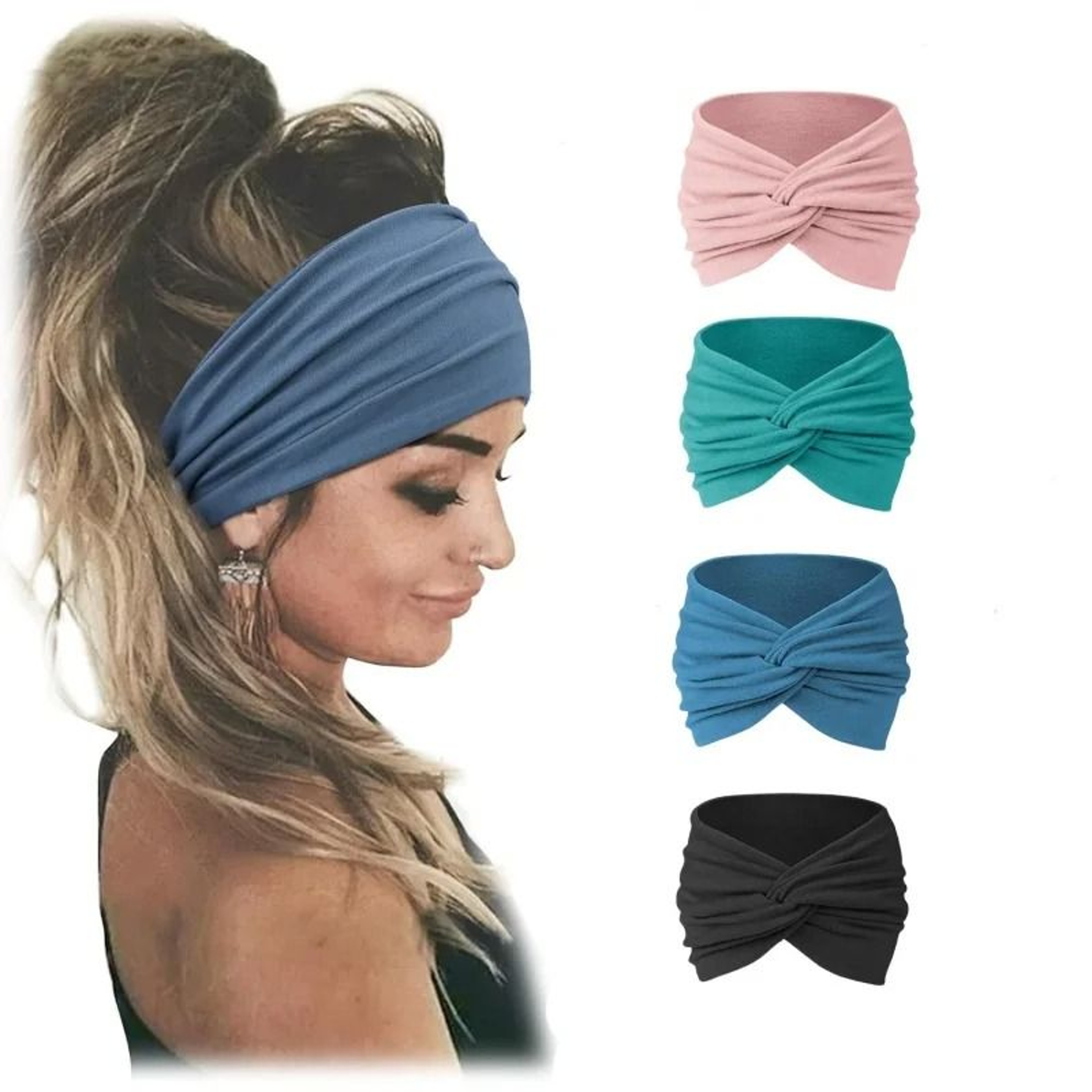 Sports Headband For Ladies  Wide Yoga Elastic Hair Band  Performance Headwear 0