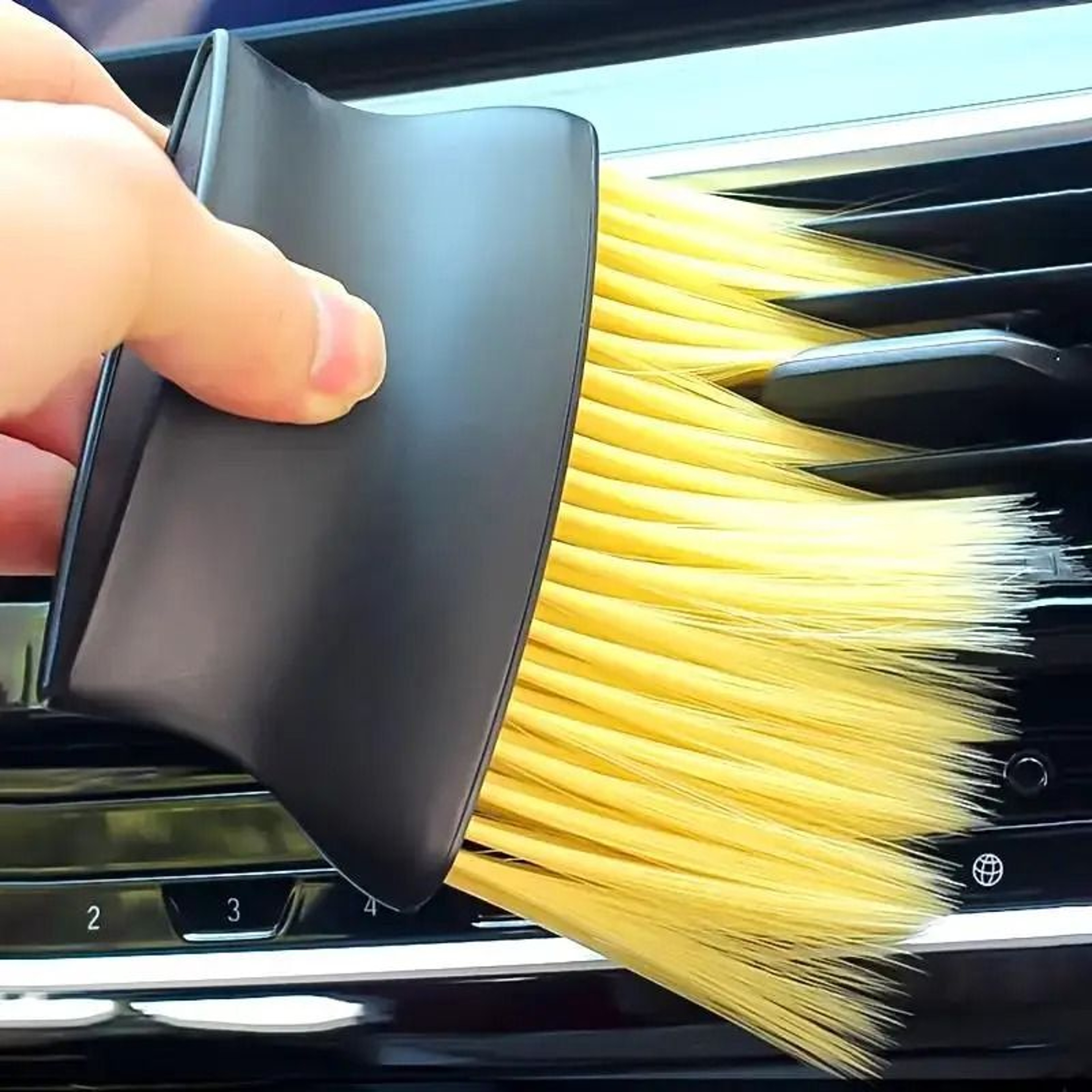 MultiFaceted Dust Brush  Flexible Bristles  Ergonomic Handle For Detailed Cleaning 0