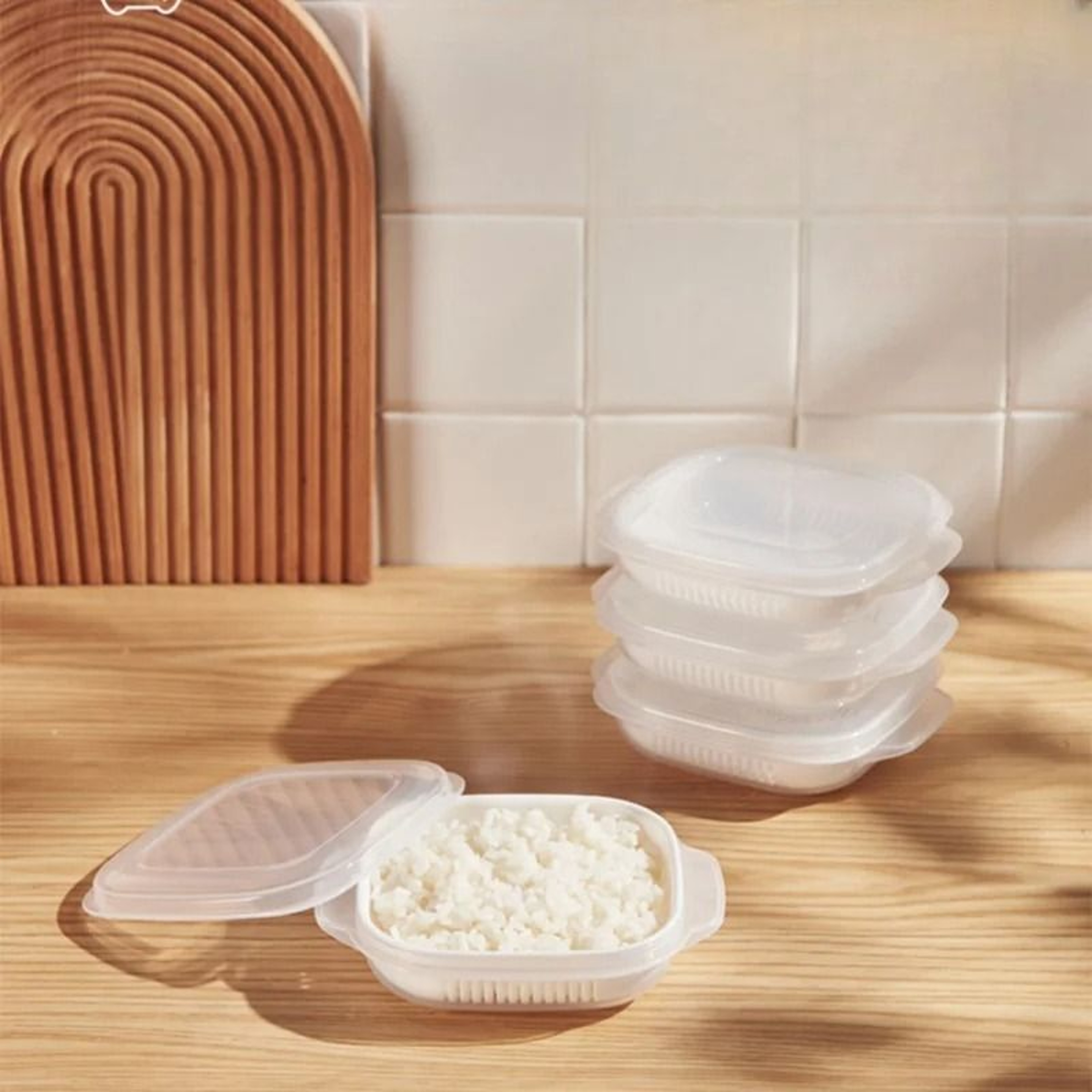 MultiPurpose Rice  Steaming Box  Microwaveable FreezertoTable Storage 2