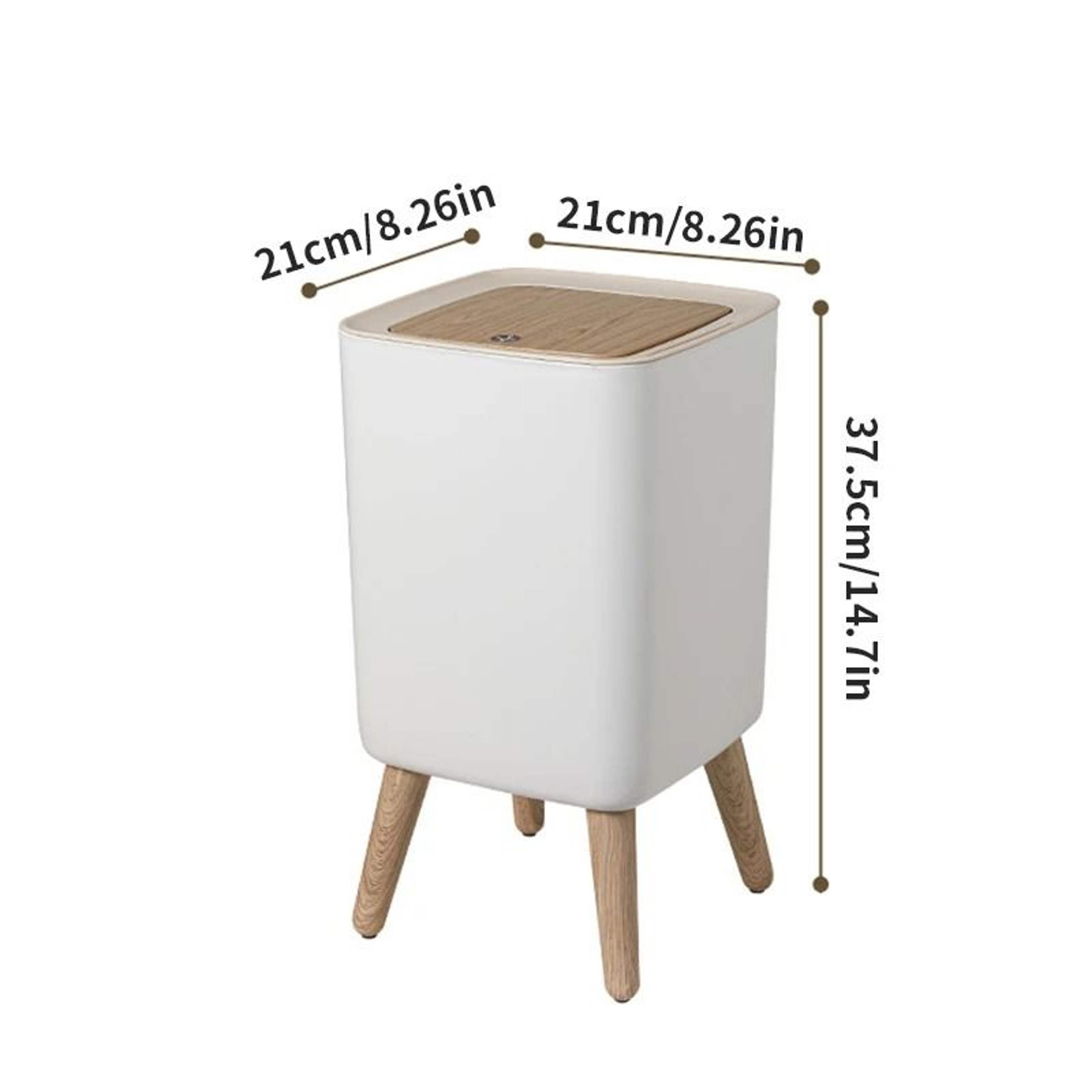 Nordic HighFoot Clamshell Garbage Can  Elegant PressTop Design For Modern Homes 5