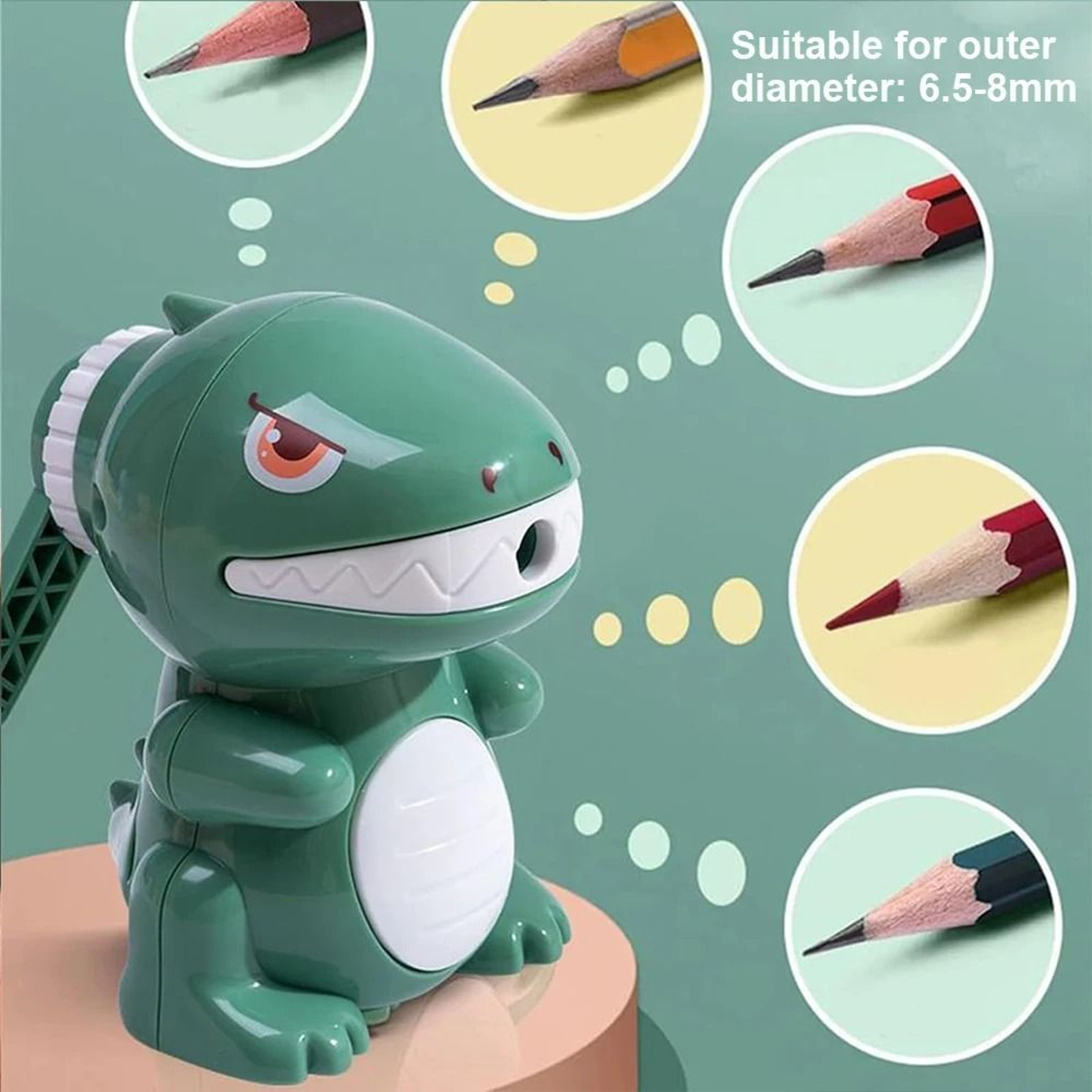 Dinosaur Manual Pencil Sharpener  Fast Sharpening Cartoon Tool For Kids 1