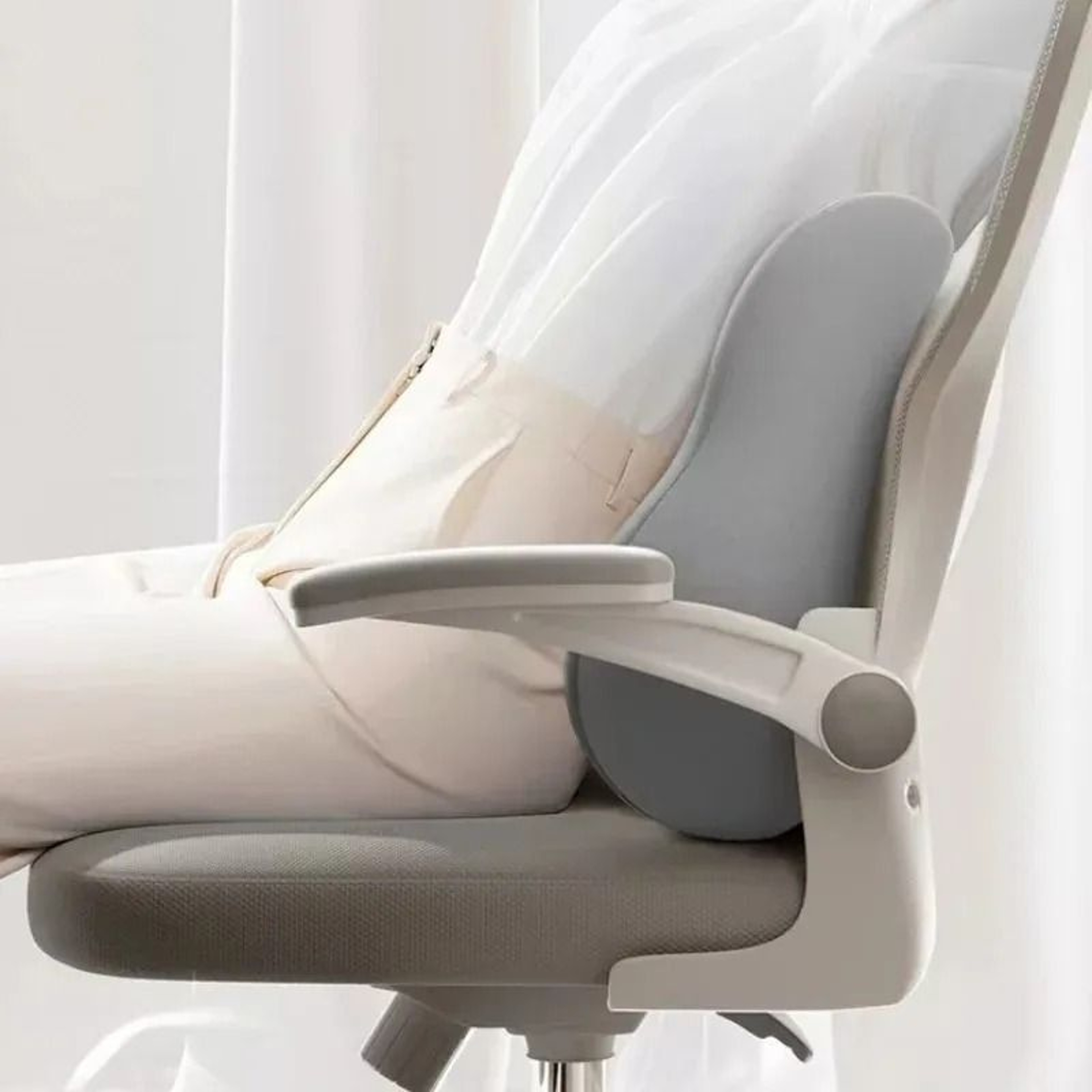 Ergonomic Memory Foam Lumbar Support  Spinal Correction Backrest For Office  Car 2
