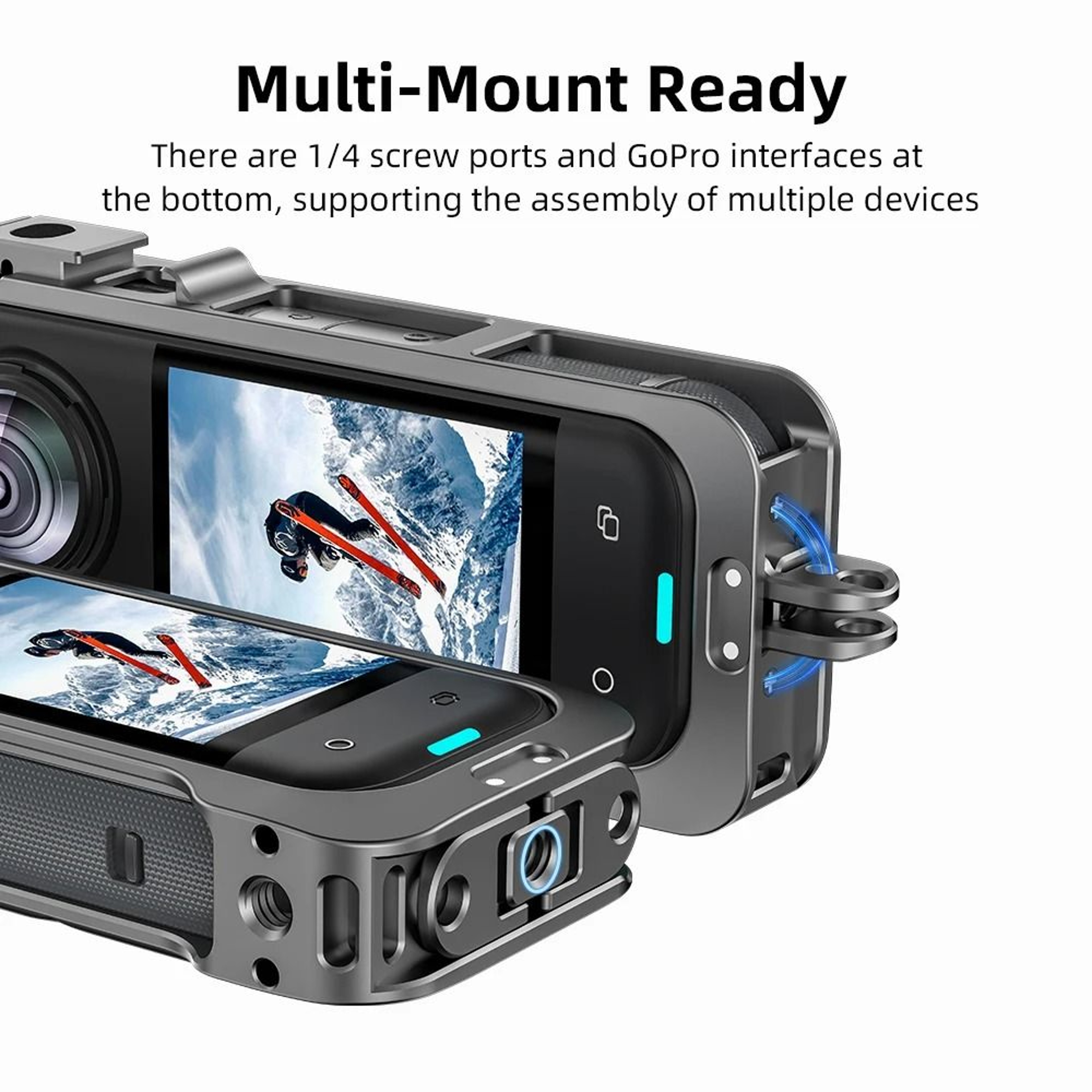 Metal Cage Protective Case  Premium Aluminum Expansion Frame For 360 Action Cameras 3