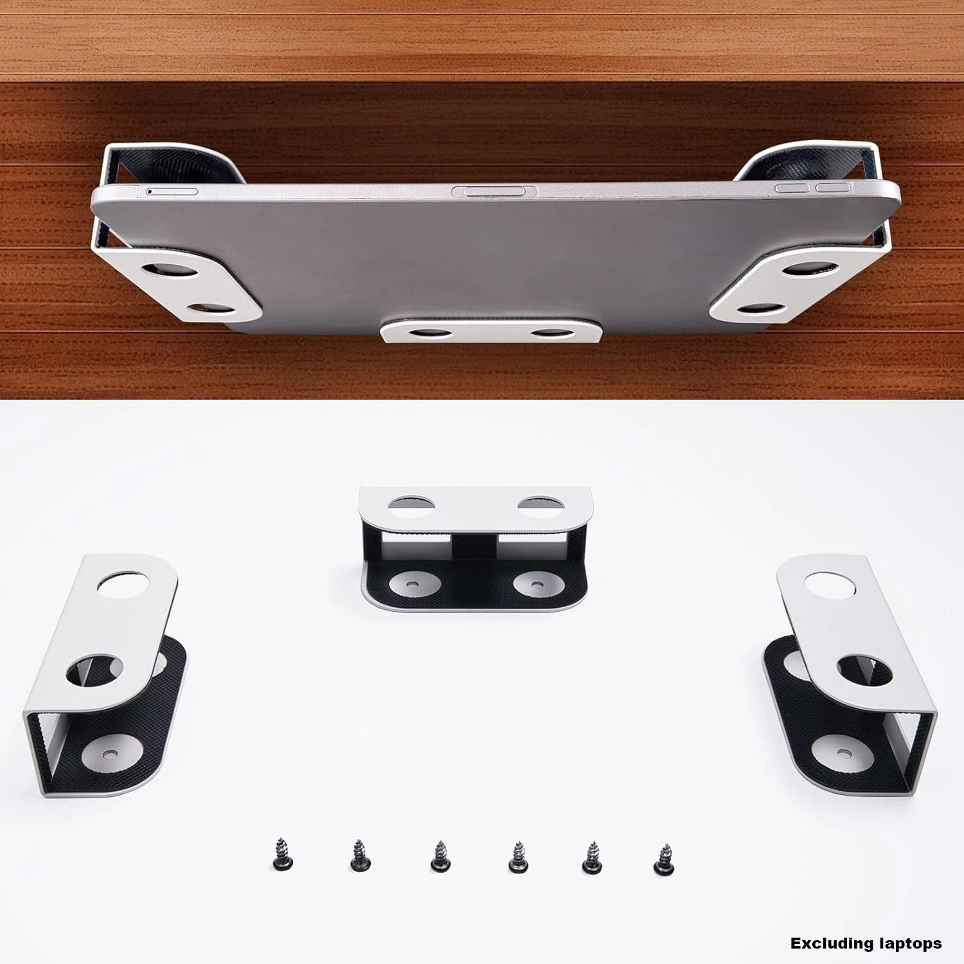 Under Desk Laptop Storage Mount  HeavyDuty Metal Bracket For MacBook  Accessories 5