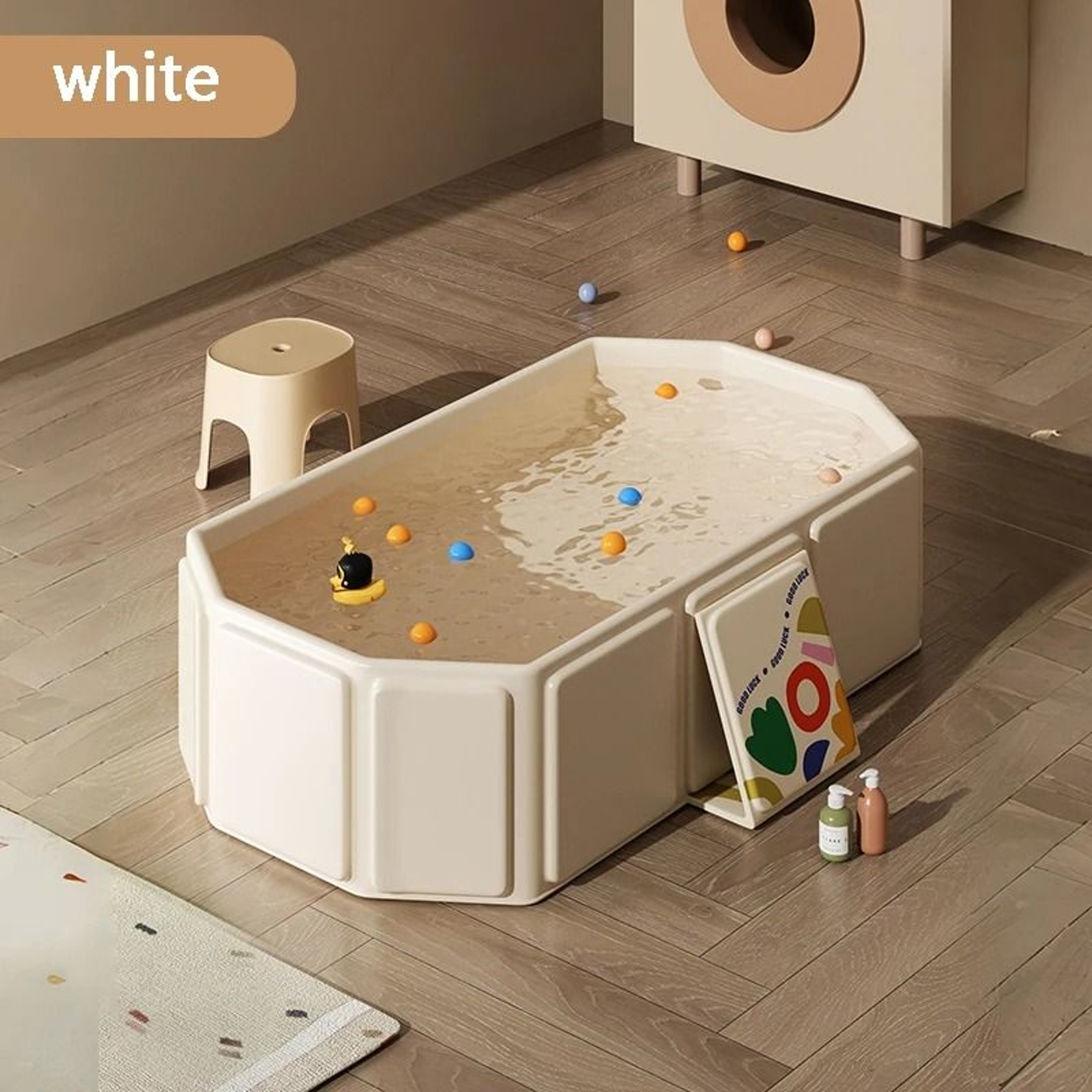 Childrens Portable Thick Folding Bathtub  TravelFriendly  Durable Design 7
