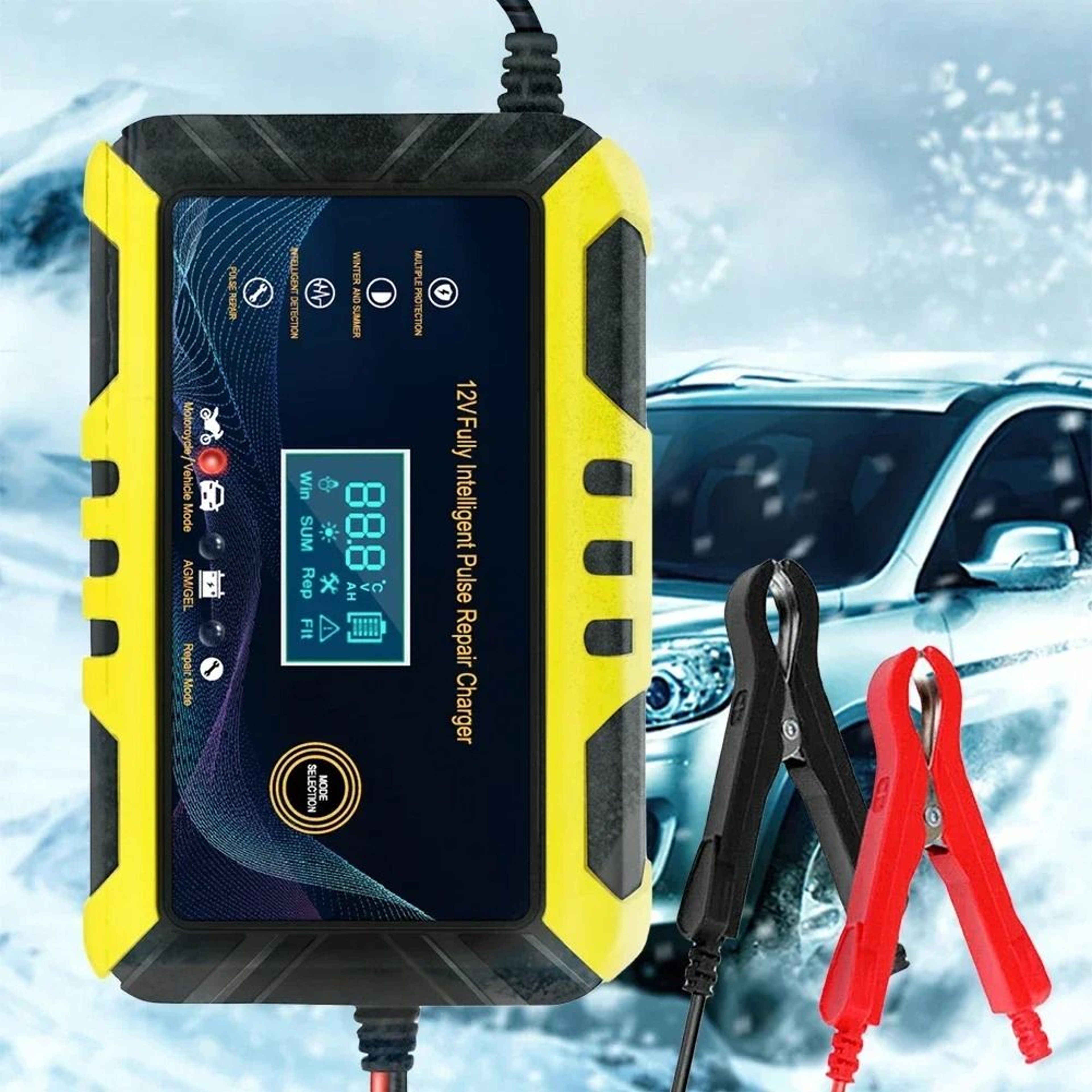 12V 6A Intelligent Pulse Repair Battery Charger  Smart Automatic Power For Auto  Motorcycle 3