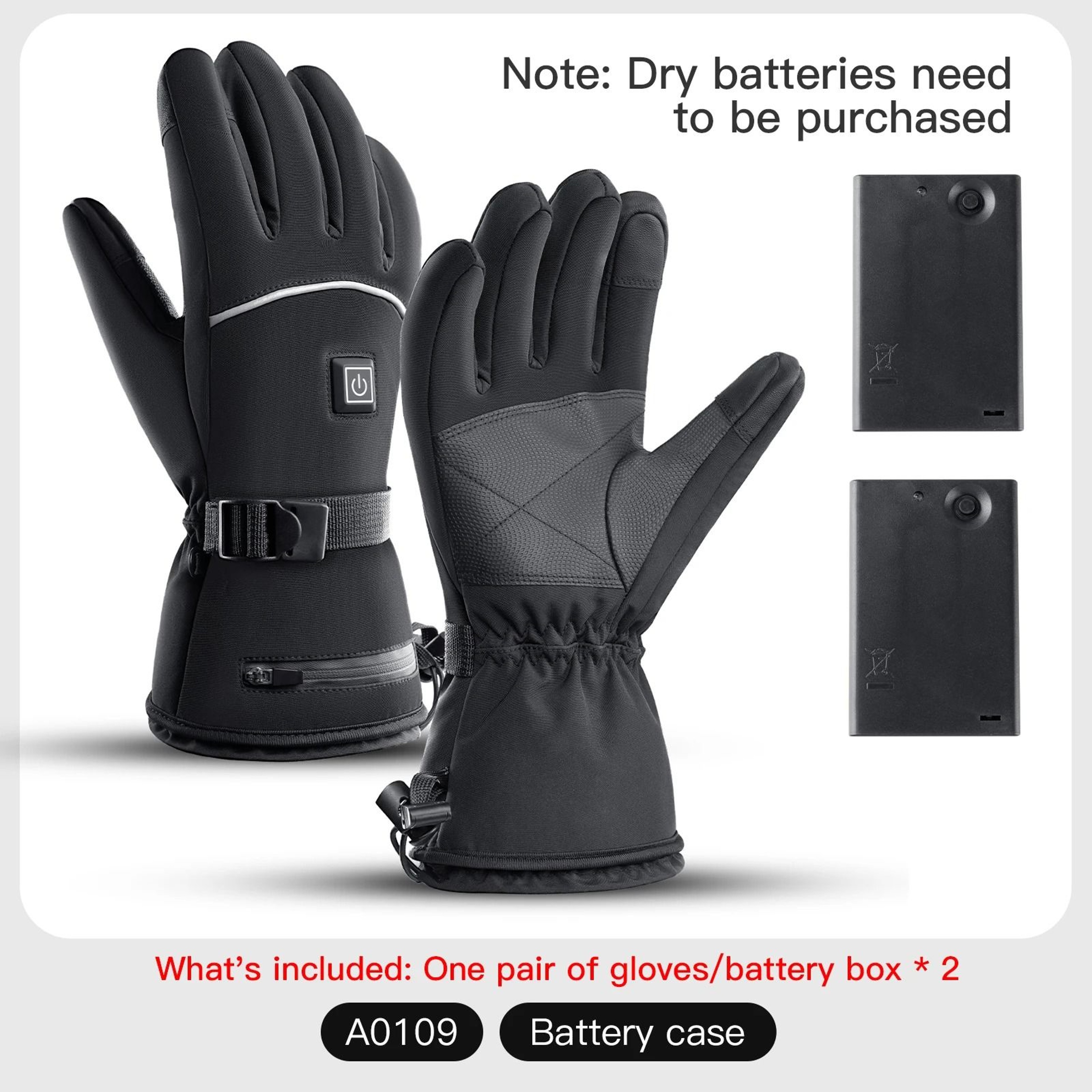 Electric Heated Gloves  Waterproof Thermal Winter Moto  Snowmobile Protection 7